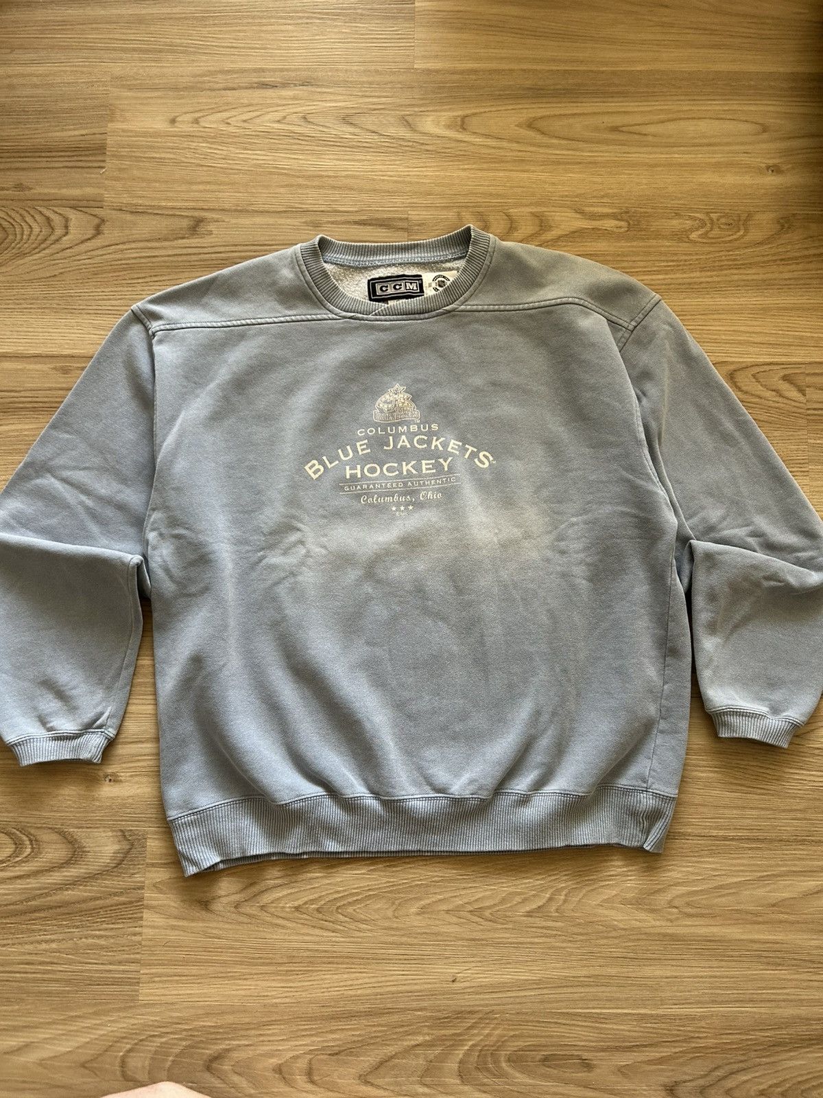 Ccm Vintage CCM Columbus Blue Jackets NHL Centre Ice Crewneck Size US L / EU 52-54 / 3 - 1 Thumbnail