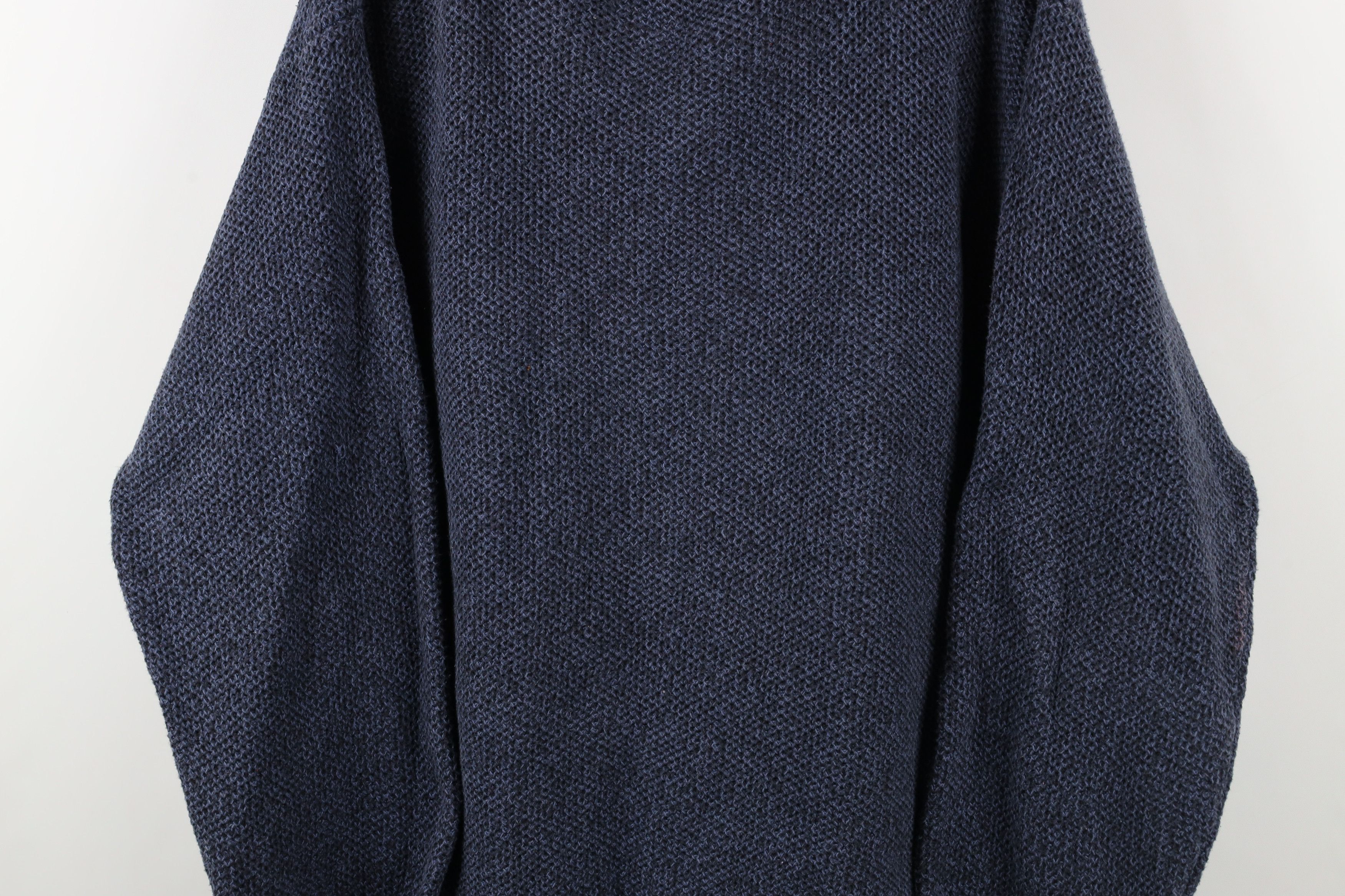 Vintage Vintage 90s Streetwear Thermal Waffle Knit Sweater Blue Size US XXL / EU 58 / 5 - 3 Thumbnail