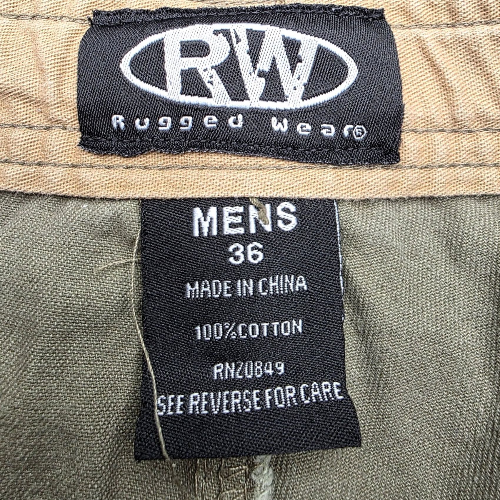 Vintage Rugged Wear Mens Cargo Shorts Size 36 Green Cotton Utility Work Size US 36 / EU 52 - 5 Thumbnail