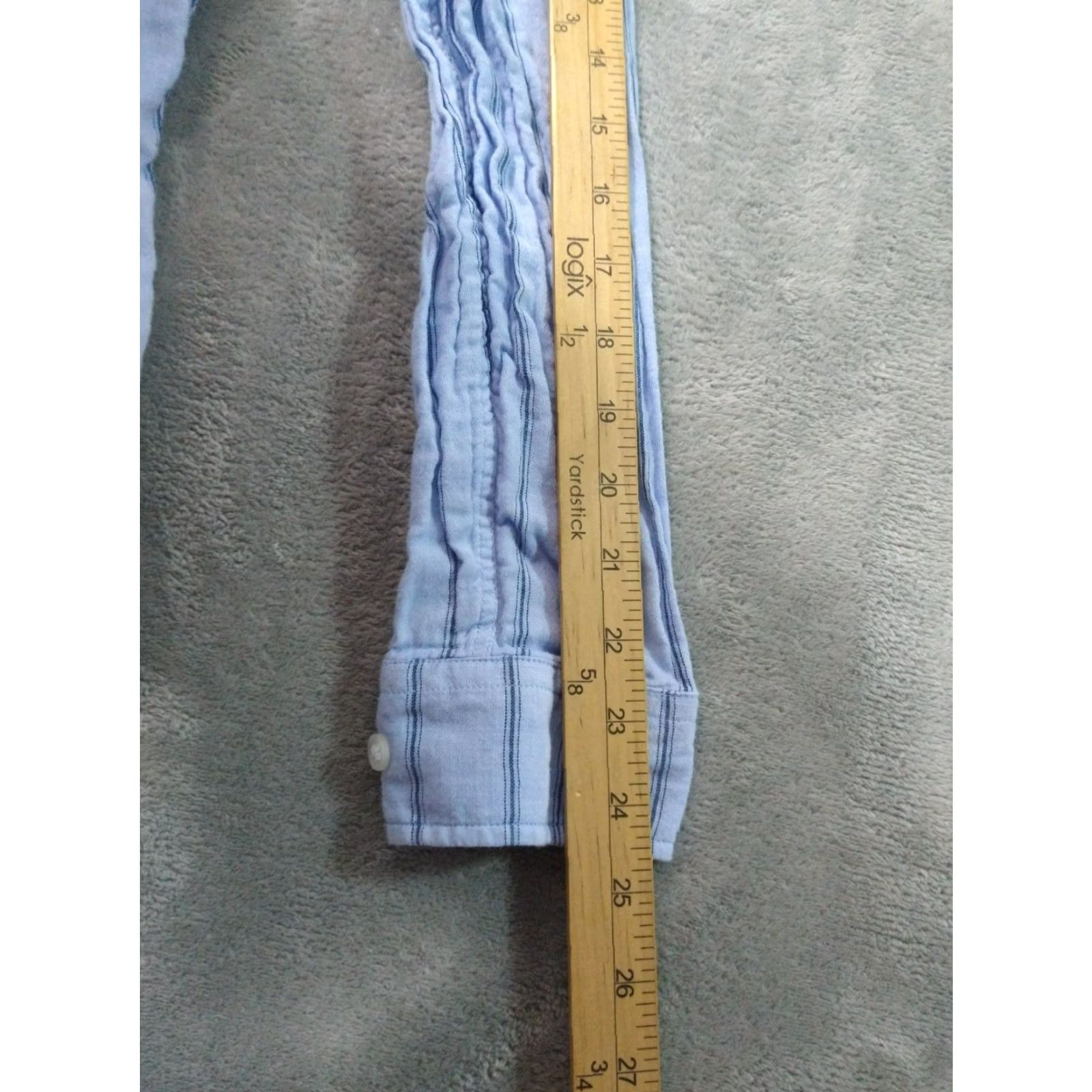 Carbon2Cobalt Carbon 2 Cobalt Shirt Mens M Blue Striped Flannel Long Sleeve Button Up Size US M / EU 48-50 / 2 - 6 Thumbnail