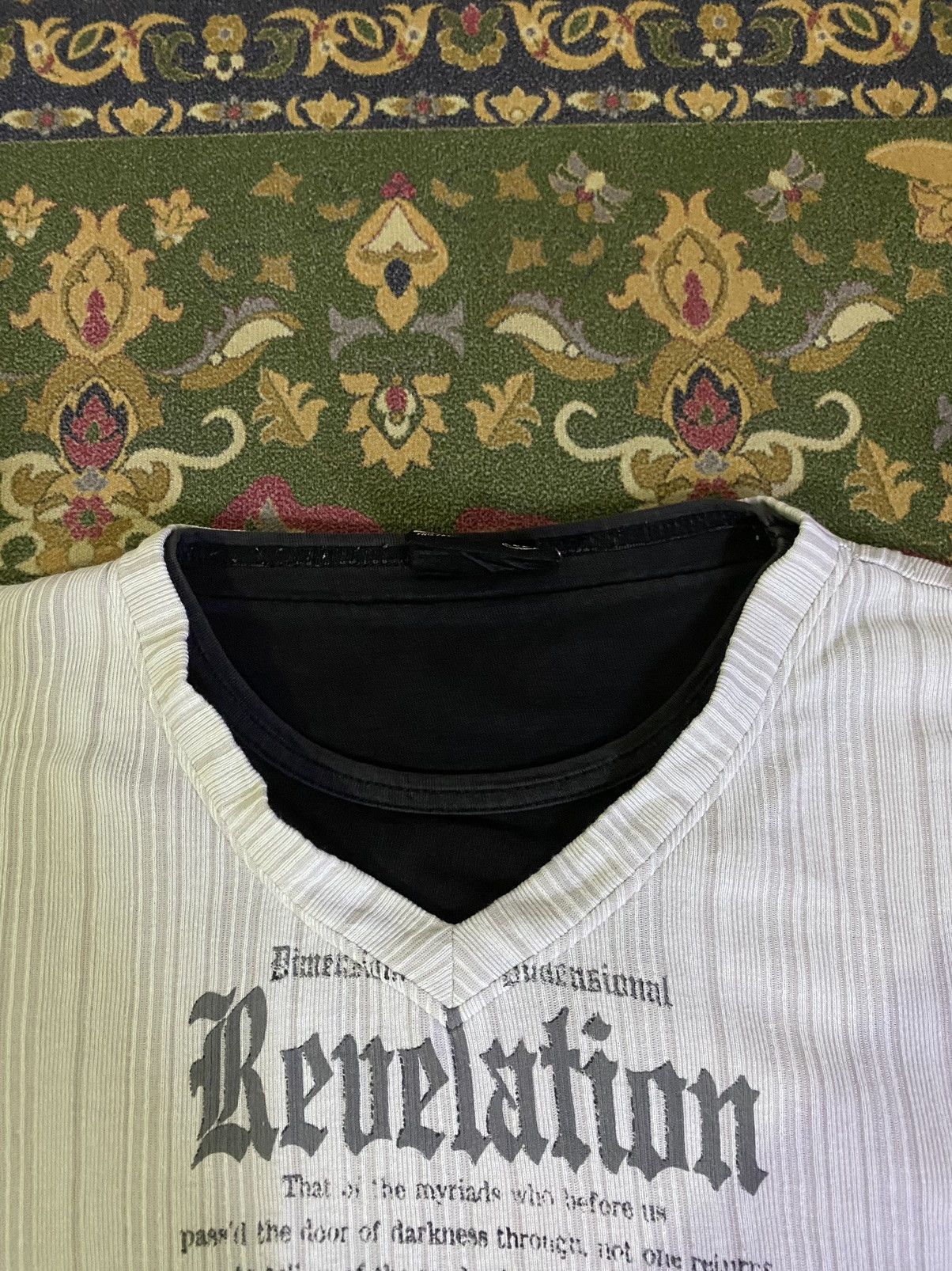 Japanese Brand Japanese Natural Clotnes Style Double Layer Poem T-Shirt Size US L / EU 52-54 / 3 - 4 Thumbnail