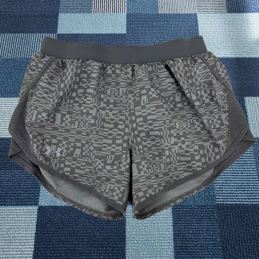 Under Armour Under Armour Active Shorts Women's XS Gray Logo Lined Drawstring Athletic Shorts Size 26" / US 2 / IT 38 - 1 Thumbnail