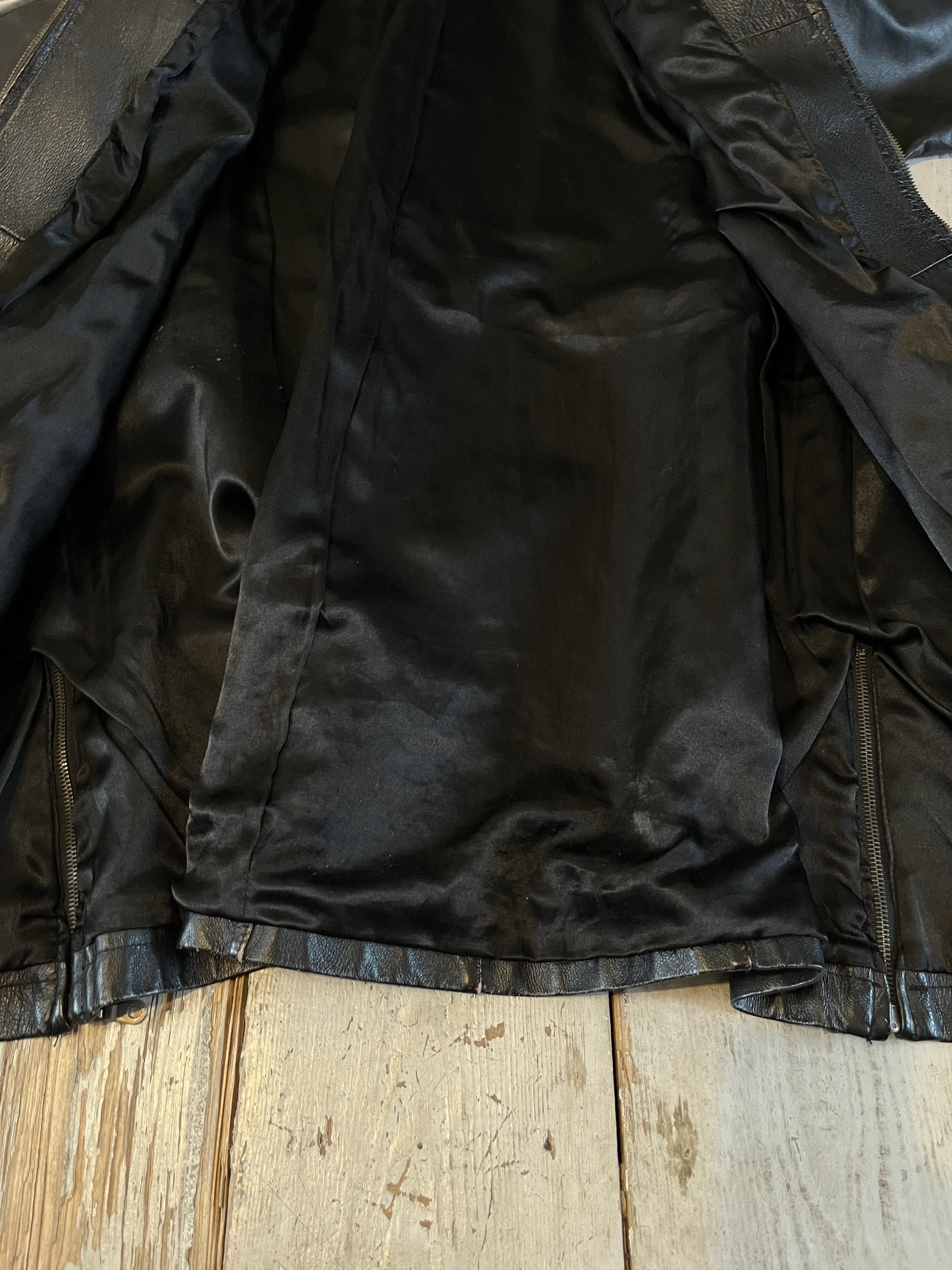 Genuine Leather × Japanese Brand × Vintage Y2K Genuine Long Leather Coat Matrix Space Cowboy Vibe Size US L / EU 52-54 / 3 - 9 Thumbnail