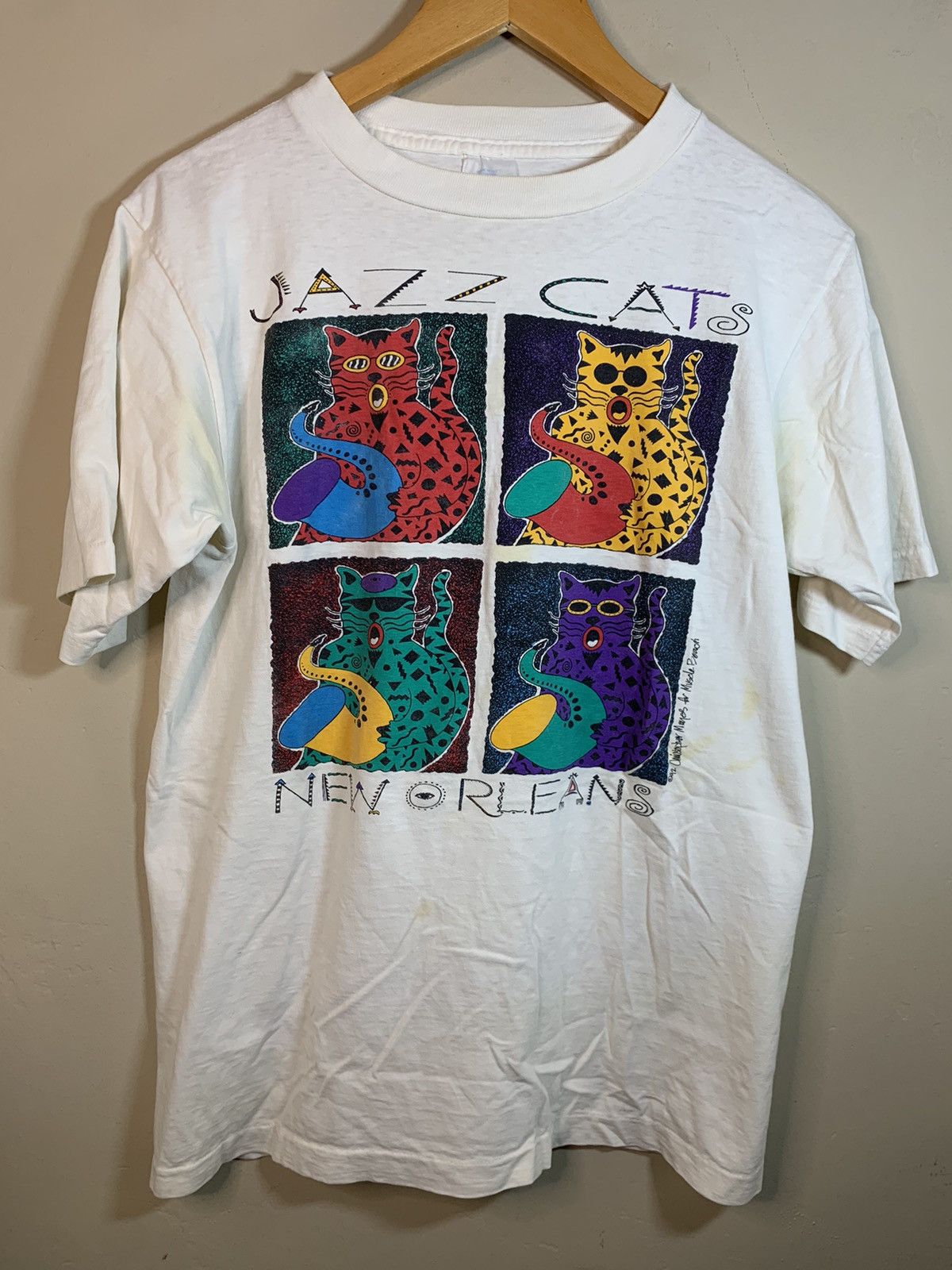 Vintage RARE* Vintage 1992 Jazz Cats New Orleans Single Stitch Shirt Size US L / EU 52-54 / 3 - 1 Thumbnail