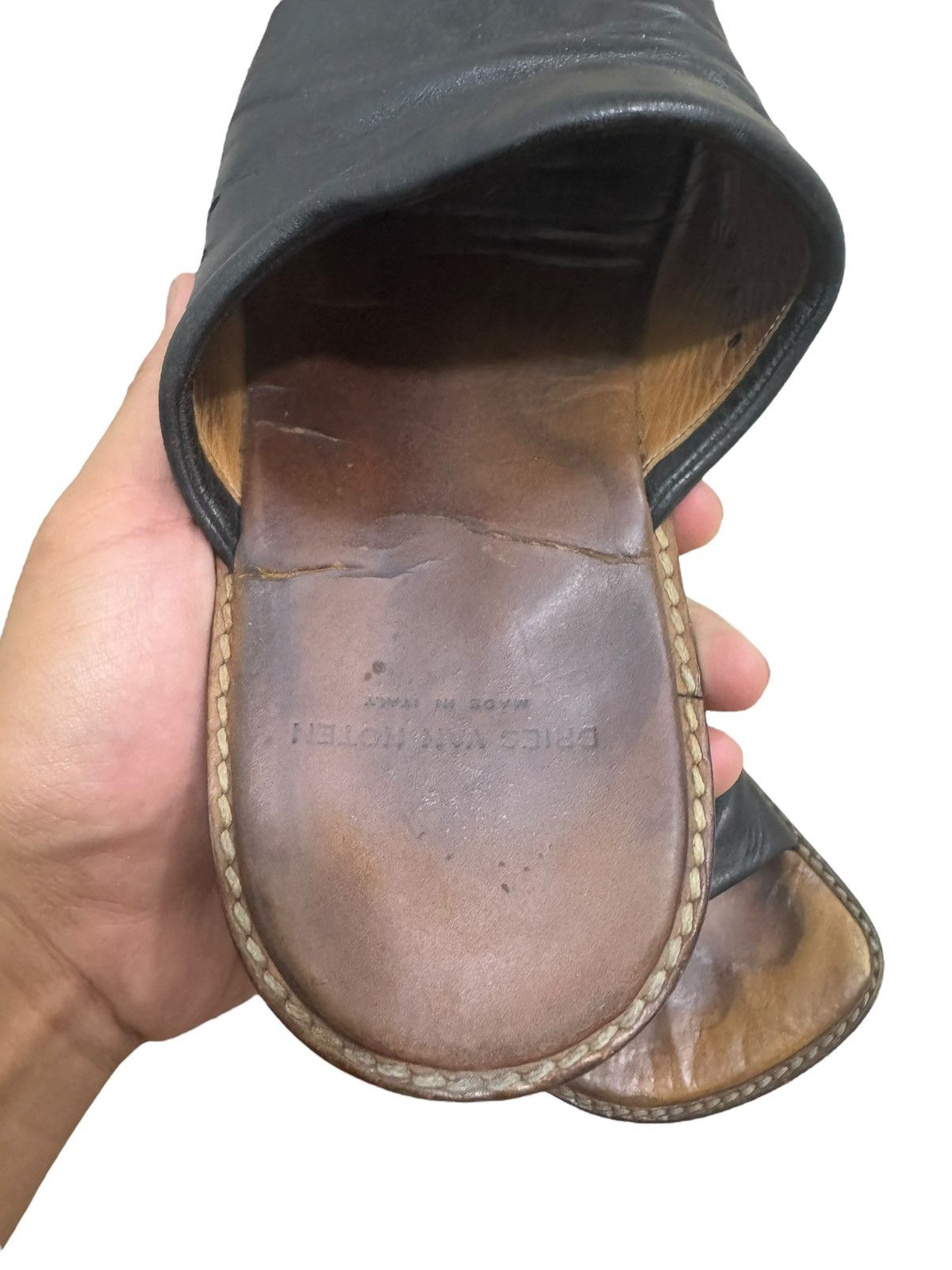Designer × Dries Van Noten × Leather FLAT DRIES VAN NOTEN LEATHER SLIDE Size US 7.5 / EU 40-41 - 8 Thumbnail