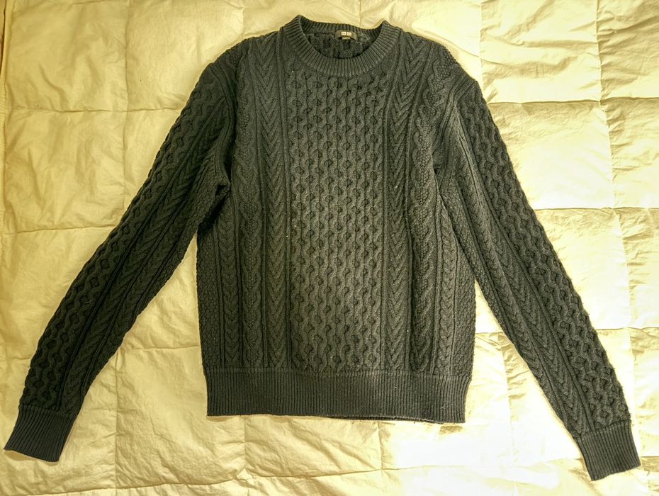 Uniqlo Fisherman Cable Knit Sweater Grailed