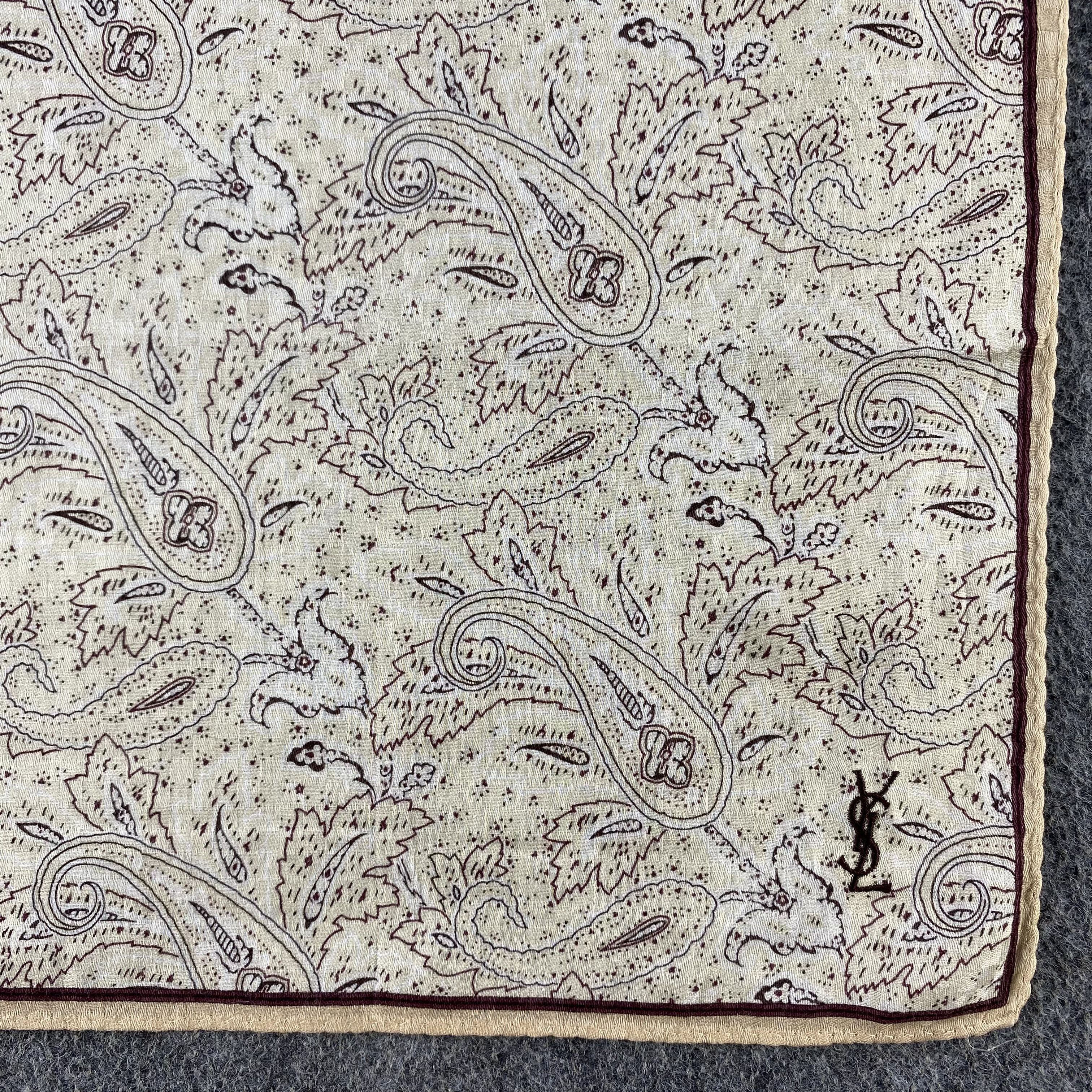 Designer × Vintage × Yves Saint Laurent Yves Saint Laurent Handkerchief/Neckerchief/Bandana HC624 Size ONE SIZE - 2 Thumbnail