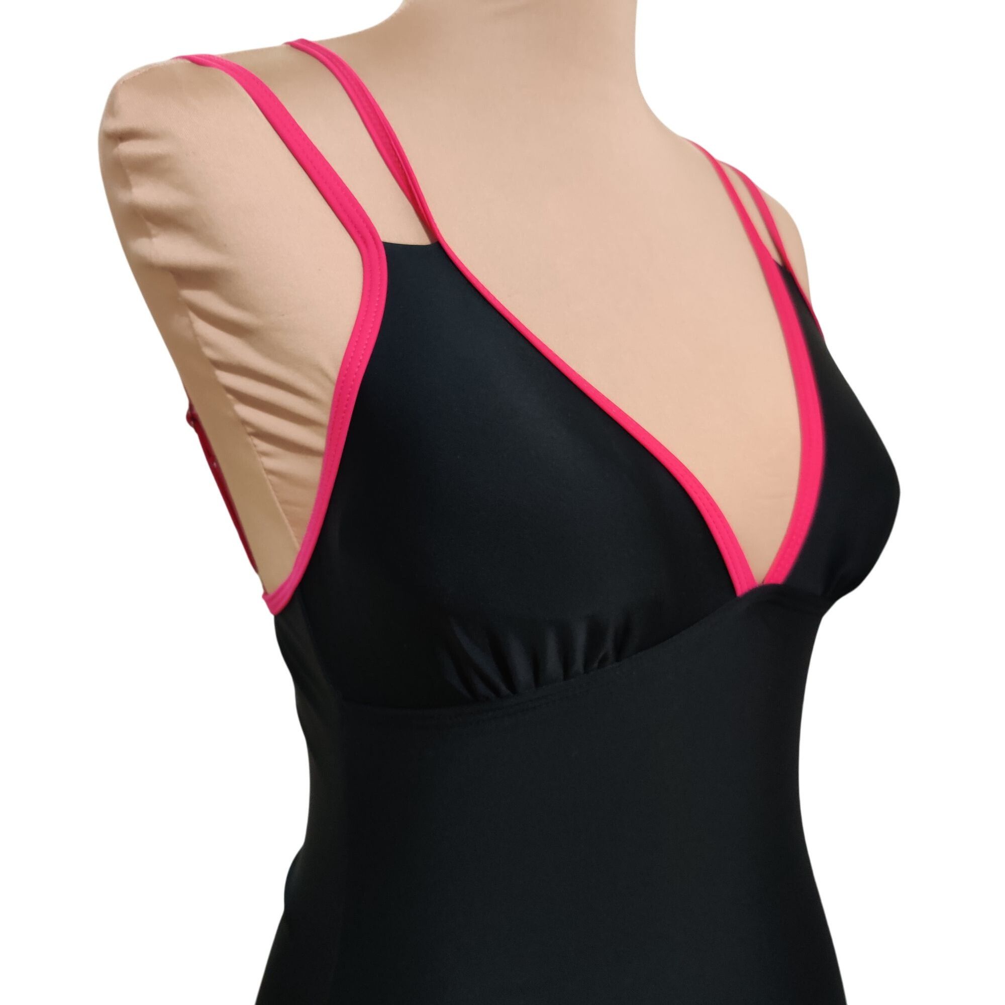 Other Womens Swimsuit One Piece Plunge V Neck Double Strap Cross B Size ONE SIZE - 2 Thumbnail