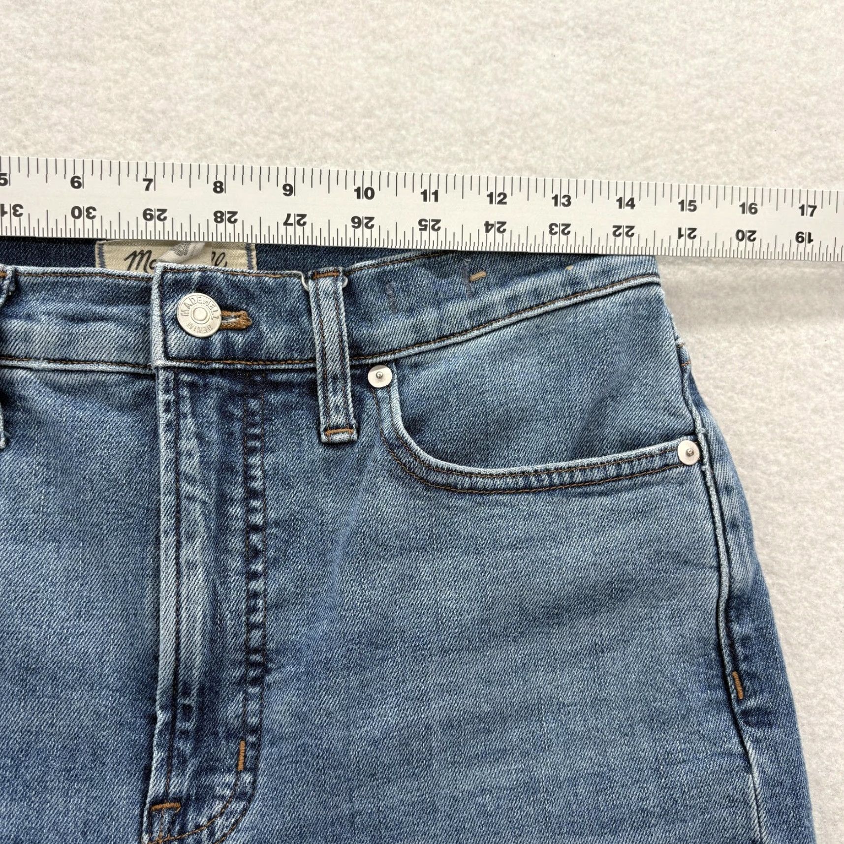Madewell VINTAGE Madewell The Perfect Vintage Jean Womens 27 Blue High Rise Slim Straight Denim Jeans Women 27 Blue Slim Straight Size 27" / US 4 / IT 40 - 7 Thumbnail