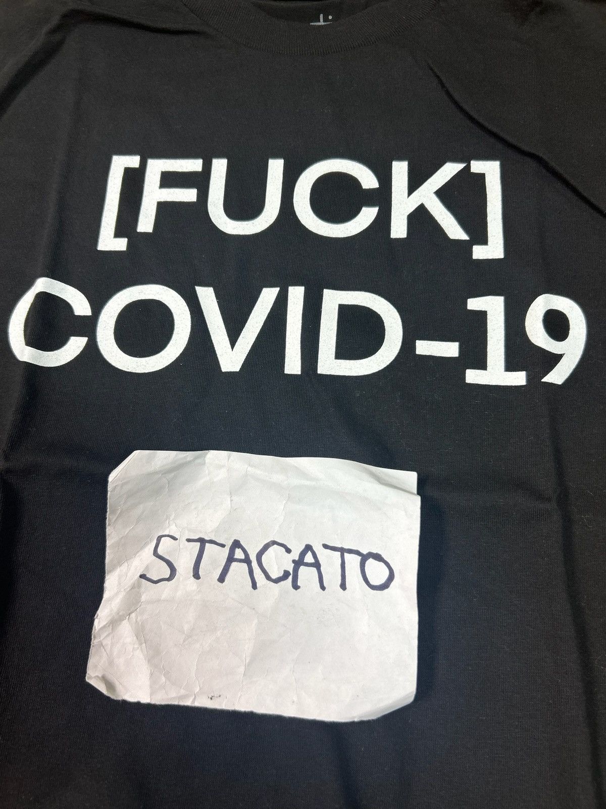 Gnarcotic × Rap Tees Gnarcotic Lil Gnar Fuck COVID-19 Tee Black Size US M / EU 48-50 / 2 - 4 Thumbnail