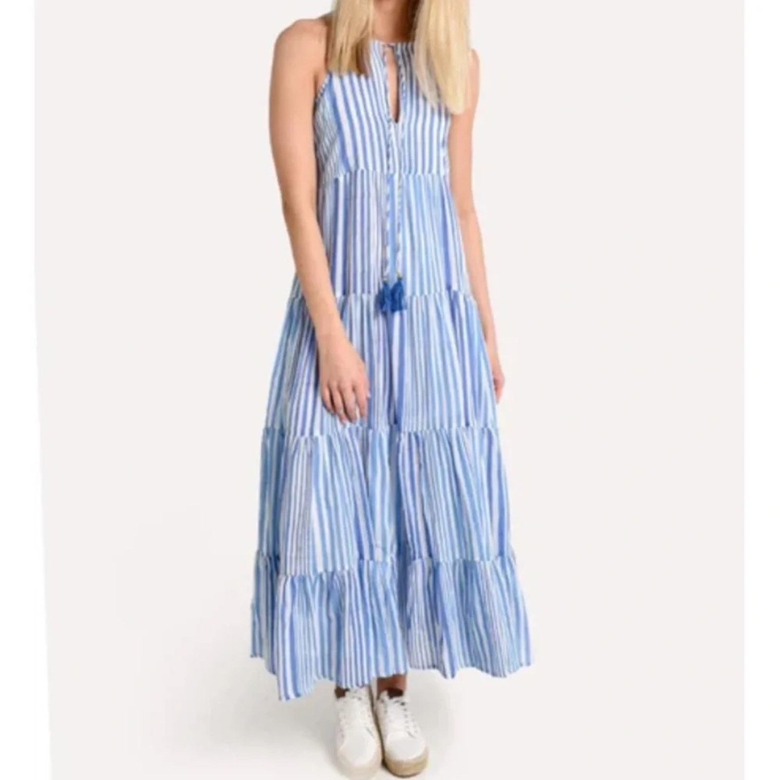 Oliphant Oliphant XS Camden Blue Maxi Dress Size XS / US 0-2 / IT 36-38 - 8 Thumbnail