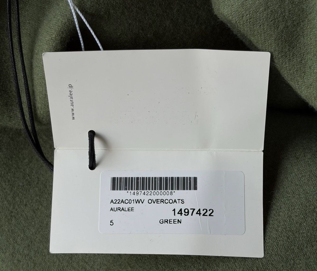 Auralee Auralee 22AW Light Green Wool Hooded Coat Size US M / EU 48-50 / 2 - 8 Thumbnail