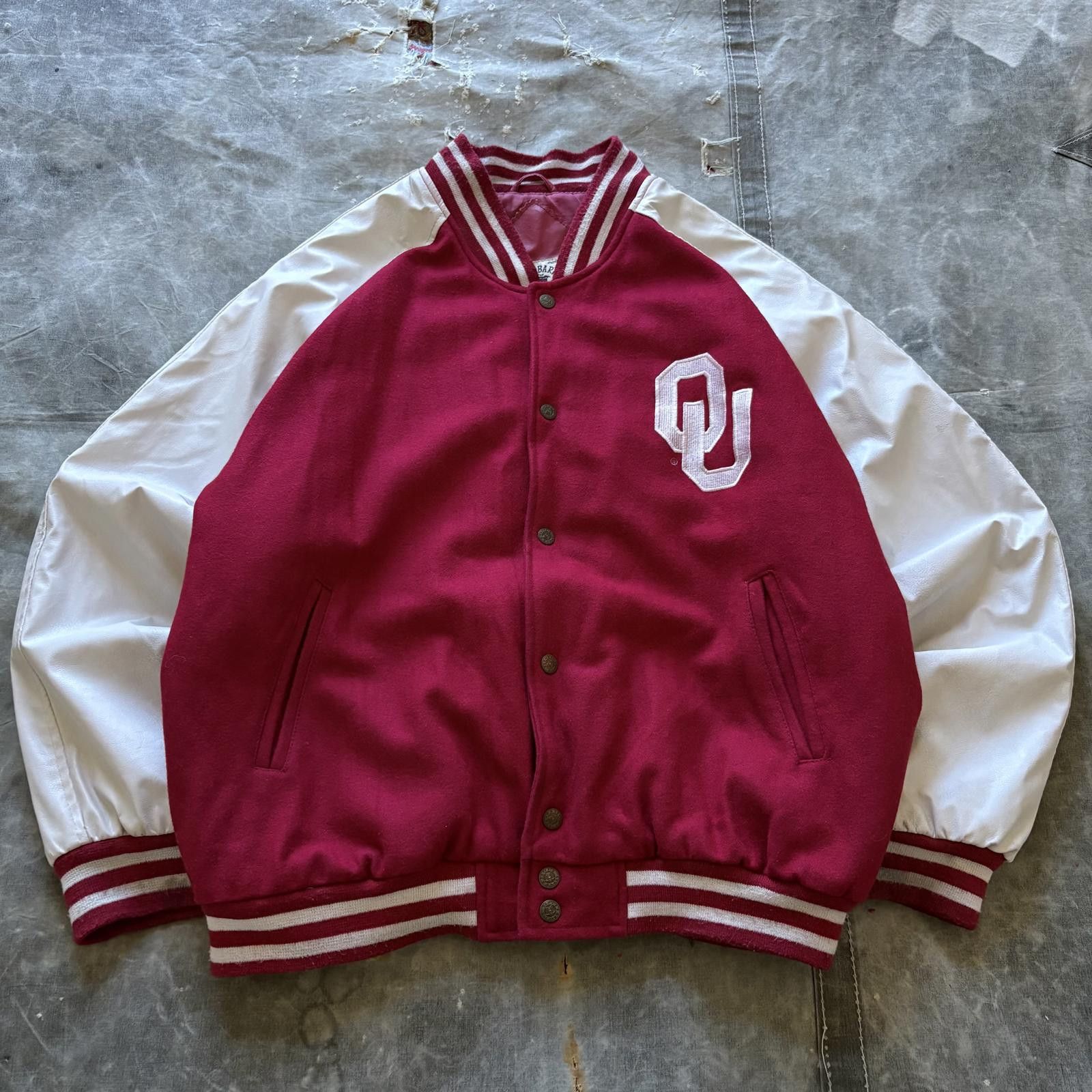 Steve And Barrys Vintage Y2K Steve & Barry’s Oklahoma Sooners Varsity Jacket Size US XL / EU 56 / 4 - 1 Thumbnail