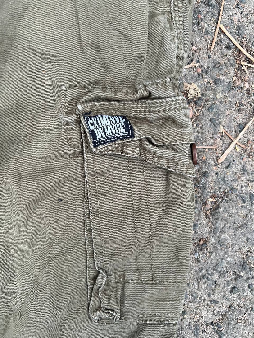 Criminal Damage × Vintage Vintage Y2K Criminal Damage Mikitary Baggy Cargo Rap Shorts Size US 36 / EU 52 - 4 Thumbnail