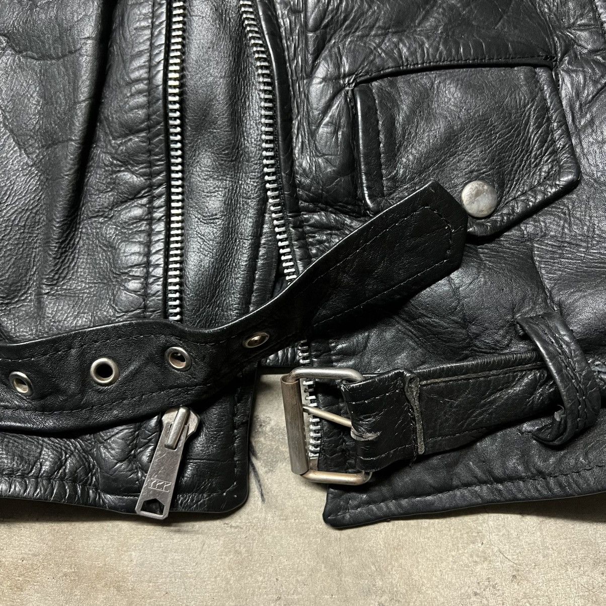Vintage Vintage 80’s 🇺🇸 Motorcycle Black Leather Jacket Size US M / EU 48-50 / 2 - 6 Thumbnail