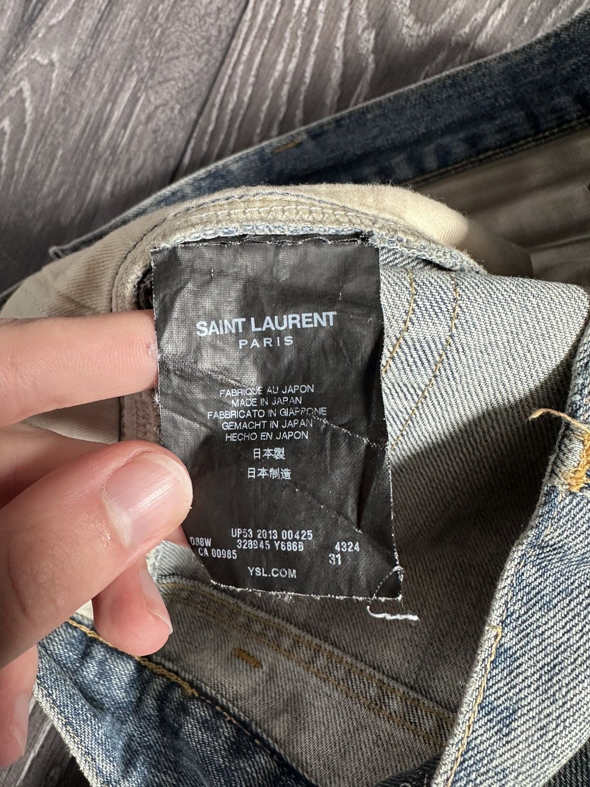 Saint Laurent Paris saint laurent paris aw13 crash distressed jeans Size US 31 - 10 Thumbnail