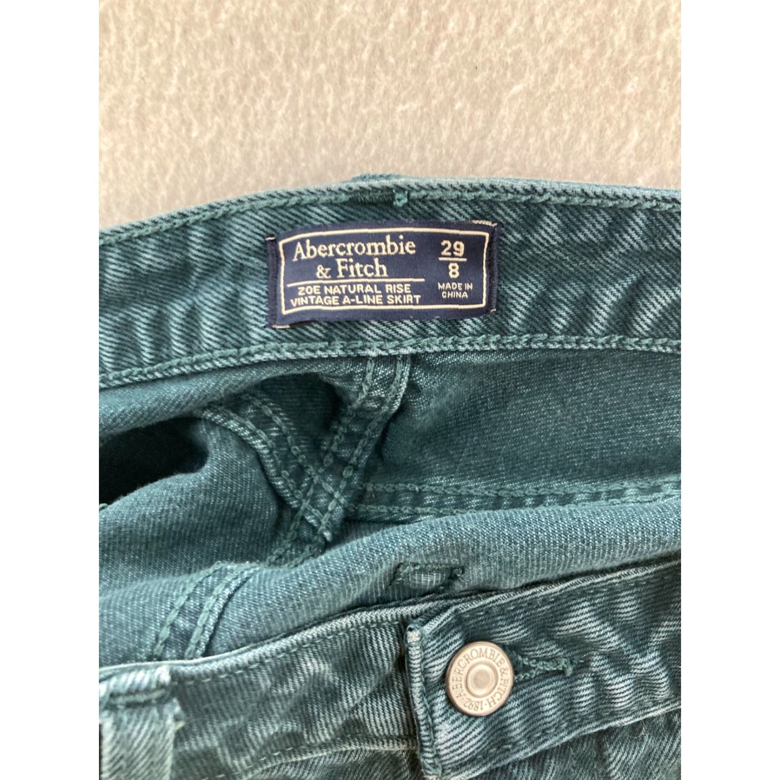 Abercrombie & Fitch Abercrombie & Fitch Jean Skirt Womens 29 Blue Raw Hem Denim Mini Short 90s Casual Womens Size 29" - 6 Thumbnail