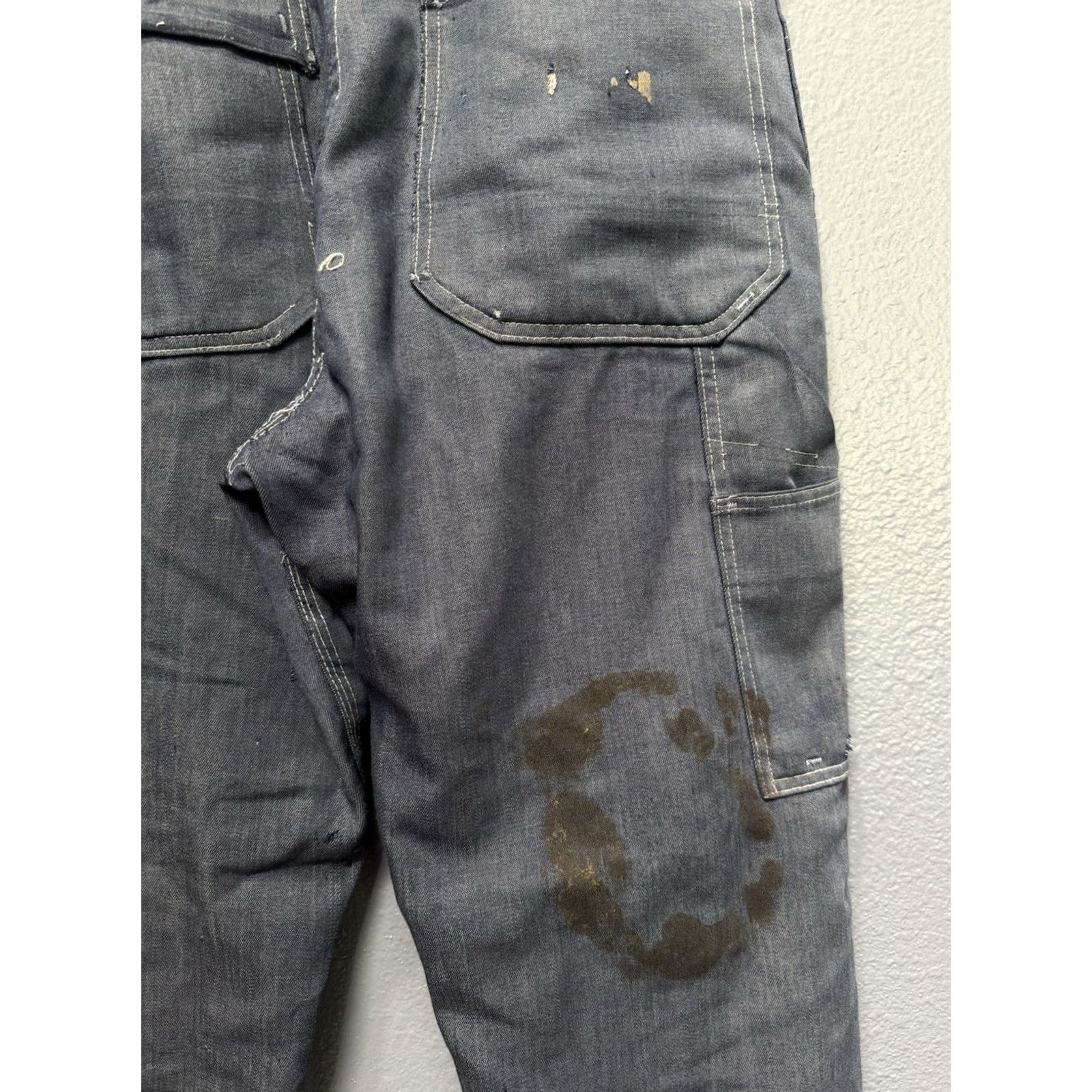 Vintage VINTAGE Toughskins Sanforized Blue Cotton Men’s Carpenter Pants Sz 32 1960s Mens Size US 32 / EU 48 - 3 Thumbnail