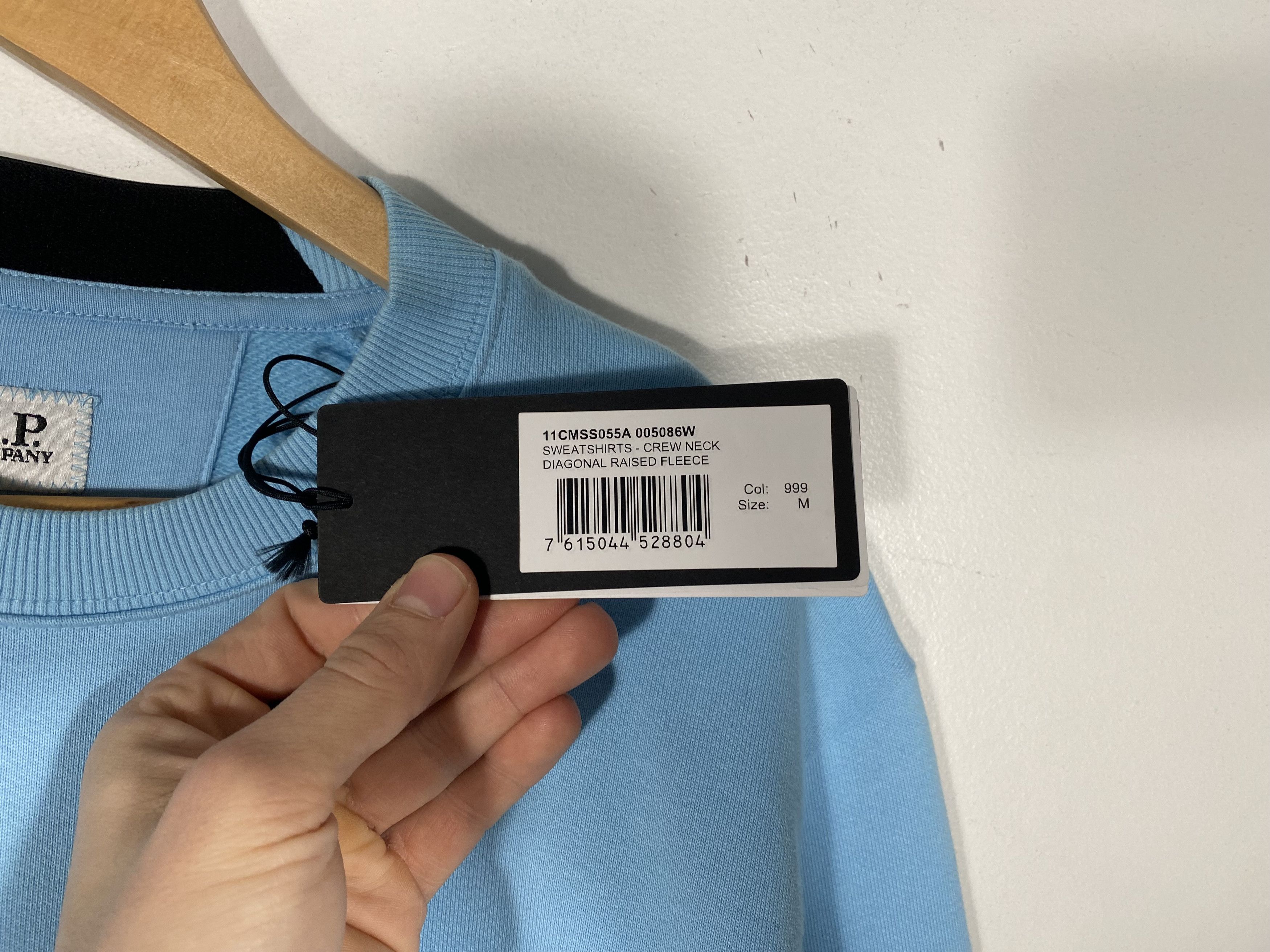 C.P. Company C.P. Company Diagonal Raised Fleece Lens Crewneck Blue Size US M / EU 48-50 / 2 - 4 Thumbnail
