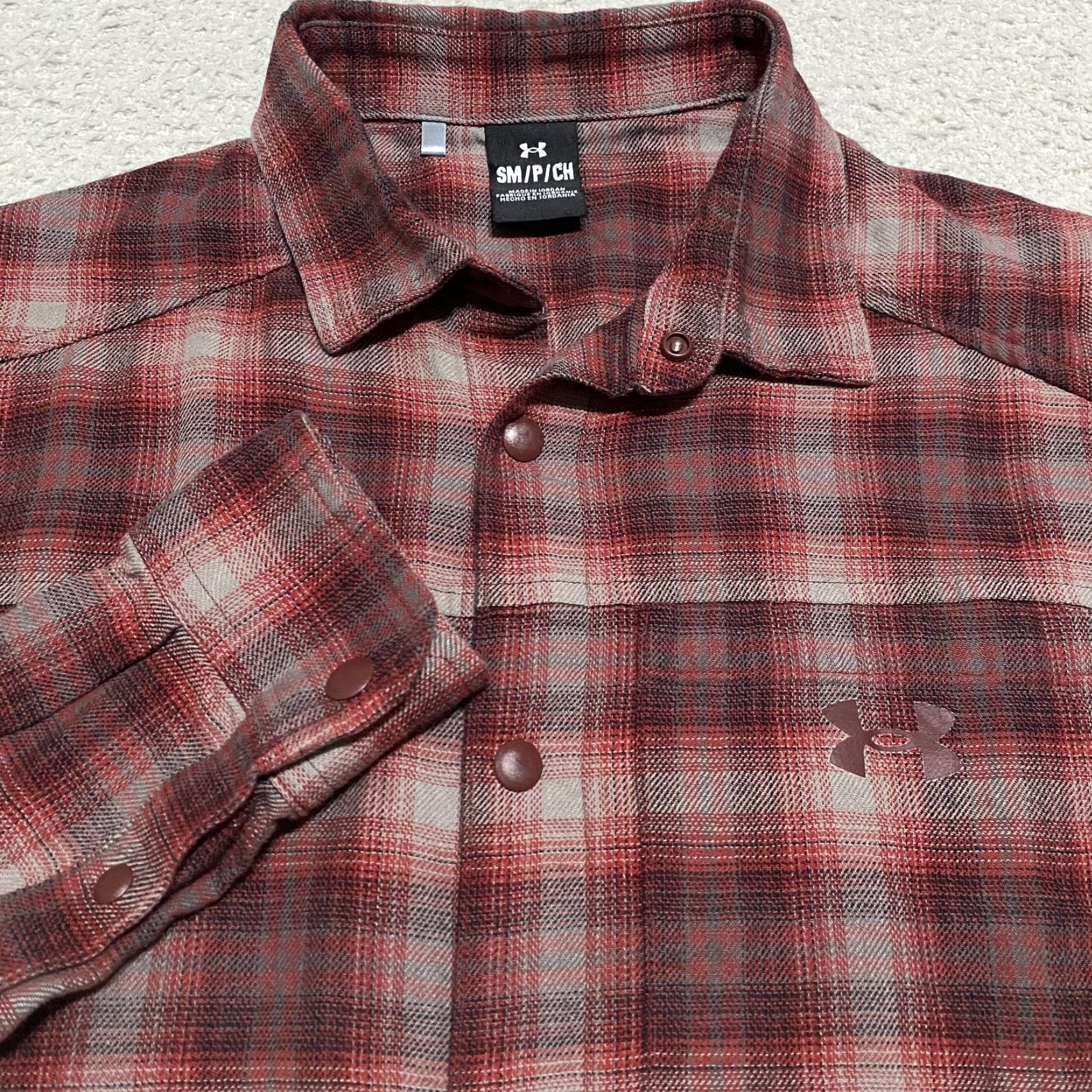 Under Armour Under Armour Shirt Mens Small Multicolor Plaid Long Sleeve Snap Button-Front Size US S / EU 44-46 / 1 - 5 Thumbnail