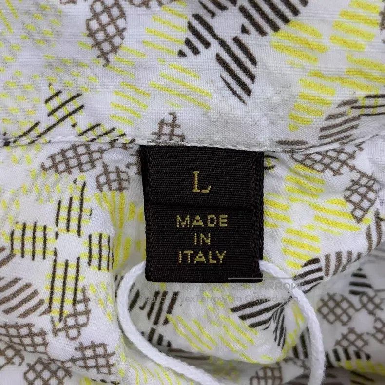 Louis Vuitton Louis Vuitton Yellow print cotton lapel single-breasted sh Size US L / EU 52-54 / 3 - 6 Thumbnail
