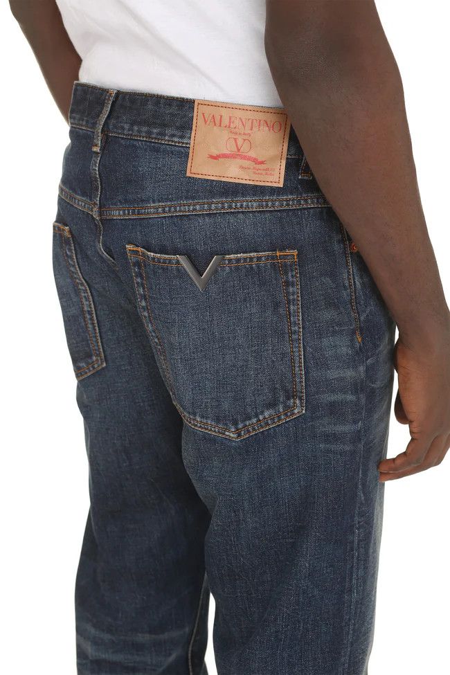 Valentino o1y0525 Denim Pant in Blue Size US 31 - 4 Thumbnail