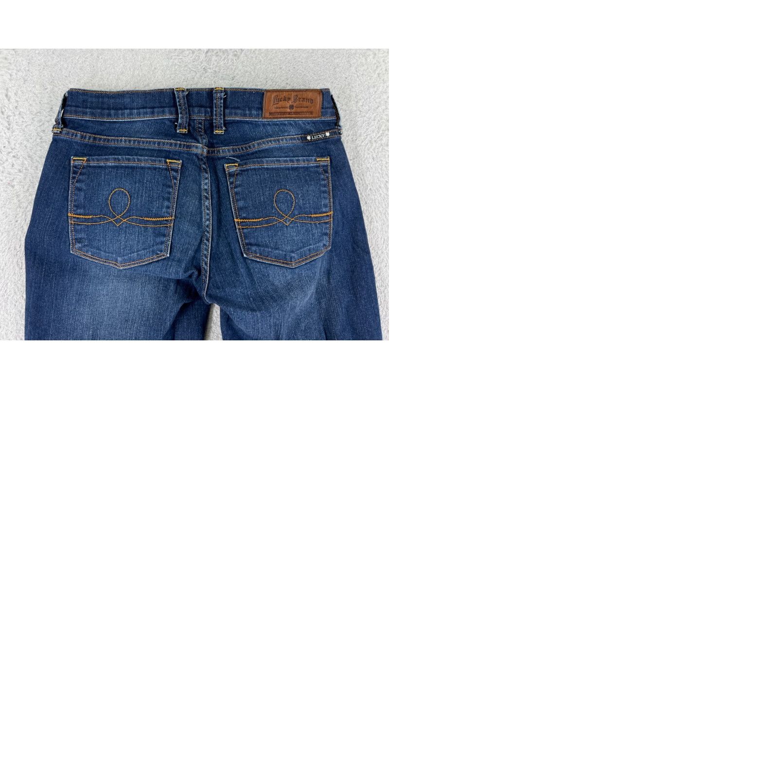 Lucky Brand Lucky Brand Jeans Women's Blue Denim Straight Pants 2 Low Rise Cotton Blend 5-Pocket Size 26" / US 2 / IT 38 - 10 Thumbnail