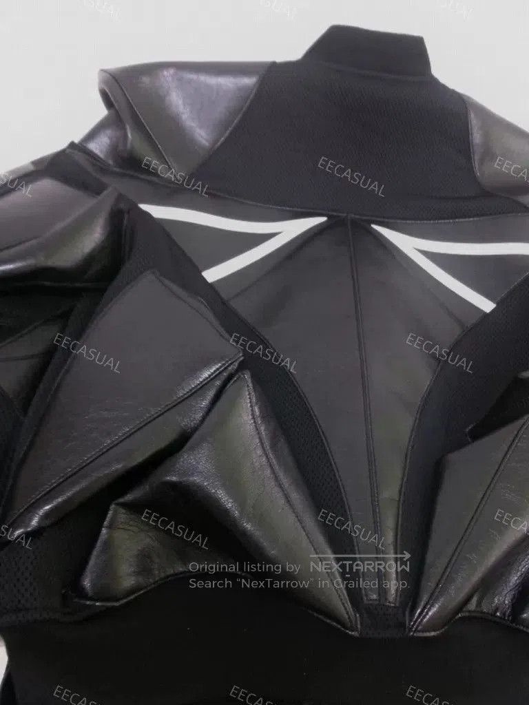 Junya Watanabe black deconstructed leather pilot jacket. Size US M / EU 48-50 / 2 - 5 Thumbnail