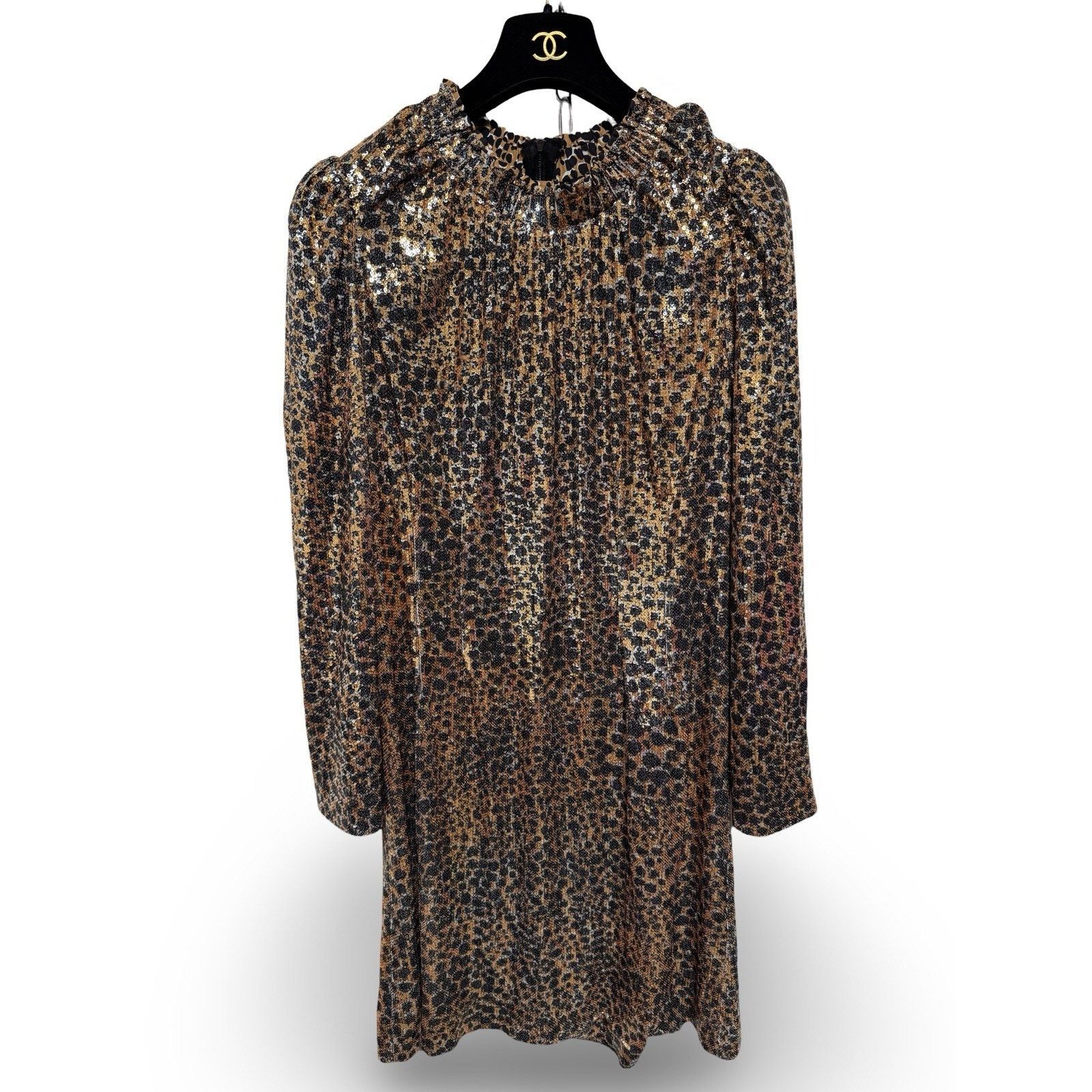 Sea New York NWT Sea New York Sequin Leopard Mini Dress $445 Size M / US 6-8 / IT 42-44 - 1 Thumbnail
