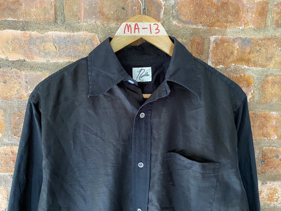 Needles 🔥 Vtg Hybrid Nylon front cotton back super black Size US L / EU 52-54 / 3 - 3 Thumbnail