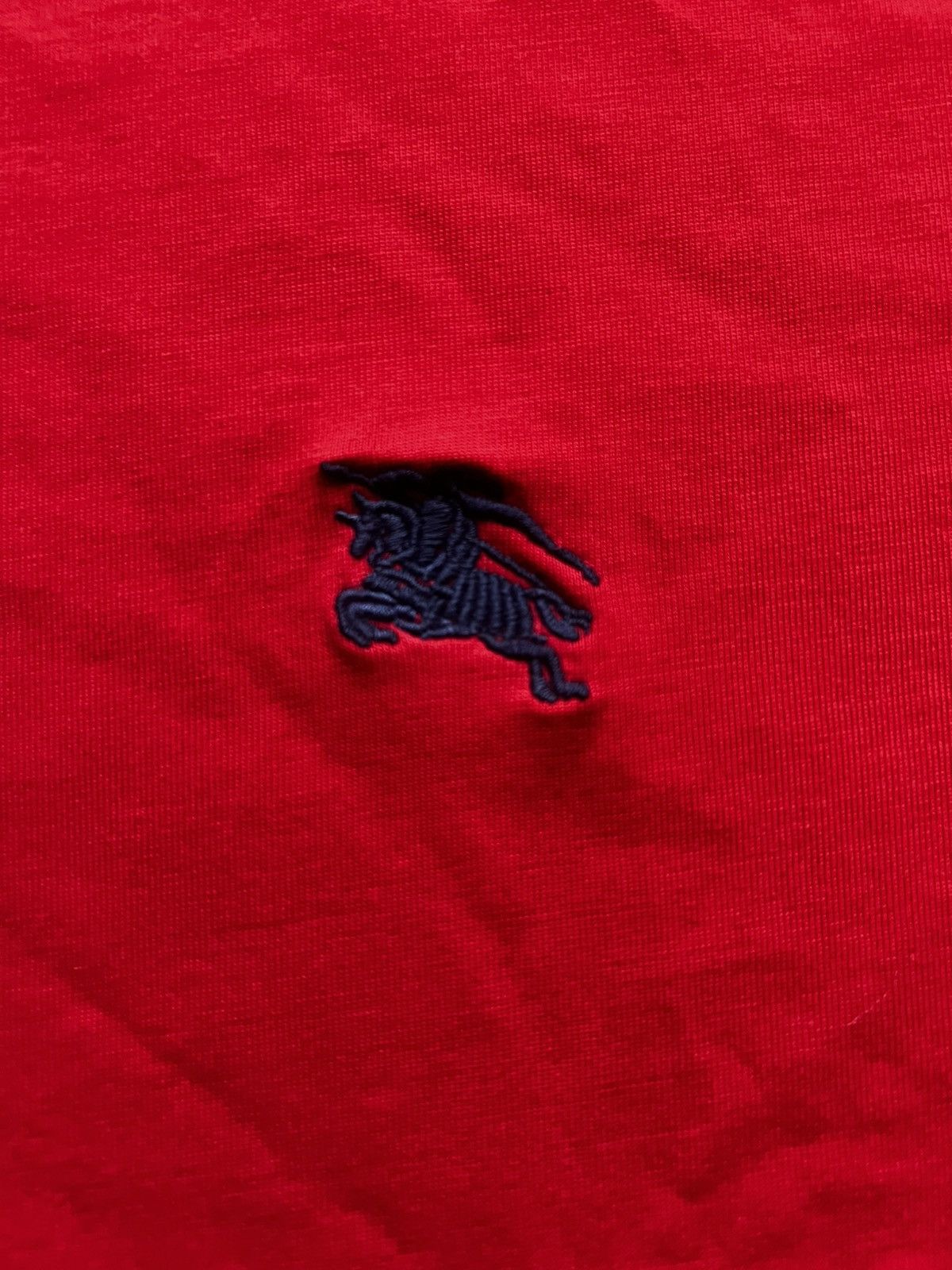 Burberry Burberry Red Embroidered Logo T-Shirt (M) Size US M / EU 48-50 / 2 - 2 Thumbnail