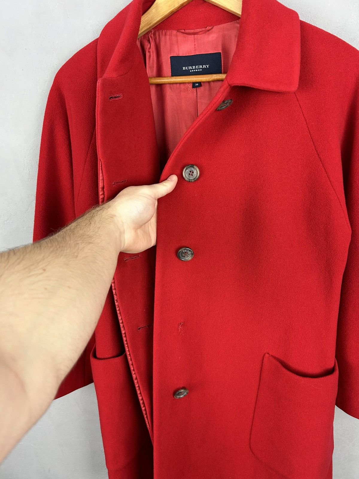Burberry Burberry London Red Wool Cashmere Coat – Women’s 38 Size M / US 6-8 / IT 42-44 - 8 Thumbnail