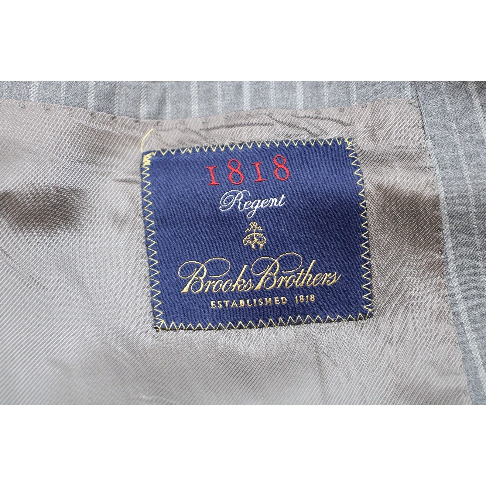 Brooks Brothers Brooks Brothers Blazer Men 41R Gray Striped Wool 1818 Regent Size 40R - 3 Thumbnail