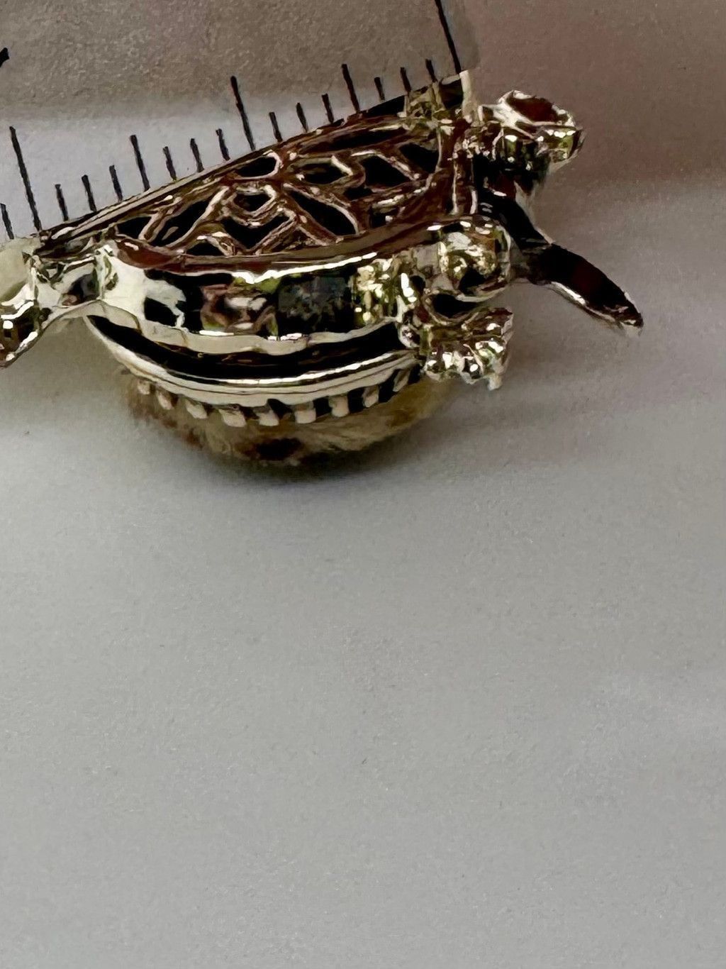 Other Vintage Turtle Trinket Box Brooch 1960's Hinged Opening Size ONE SIZE - 11 Thumbnail