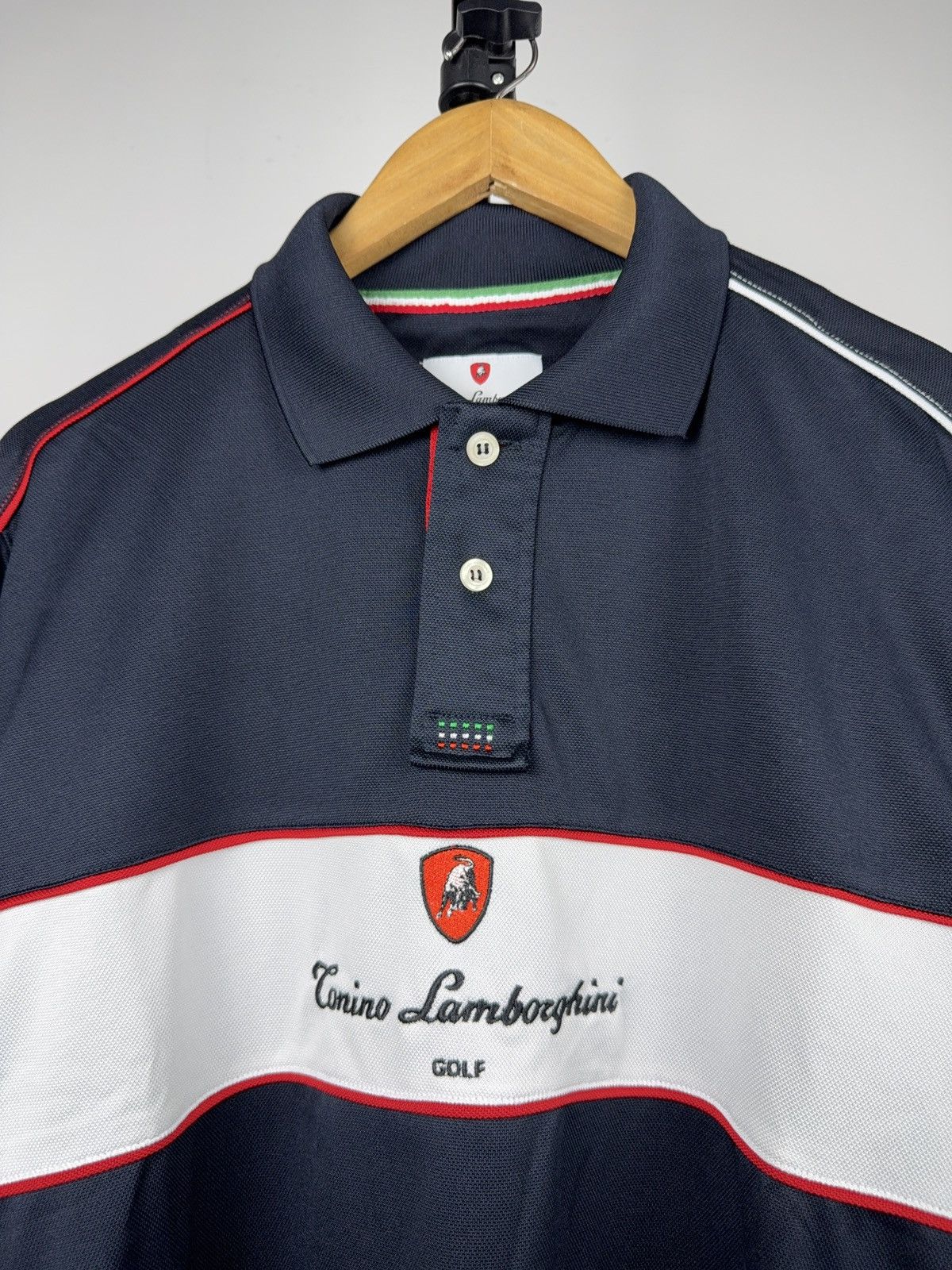 Tonino Lamborghini Luxury 00s Torino Lamborghini Racing Polo Spyder Edition Size US L / EU 52-54 / 3 - 2 Thumbnail