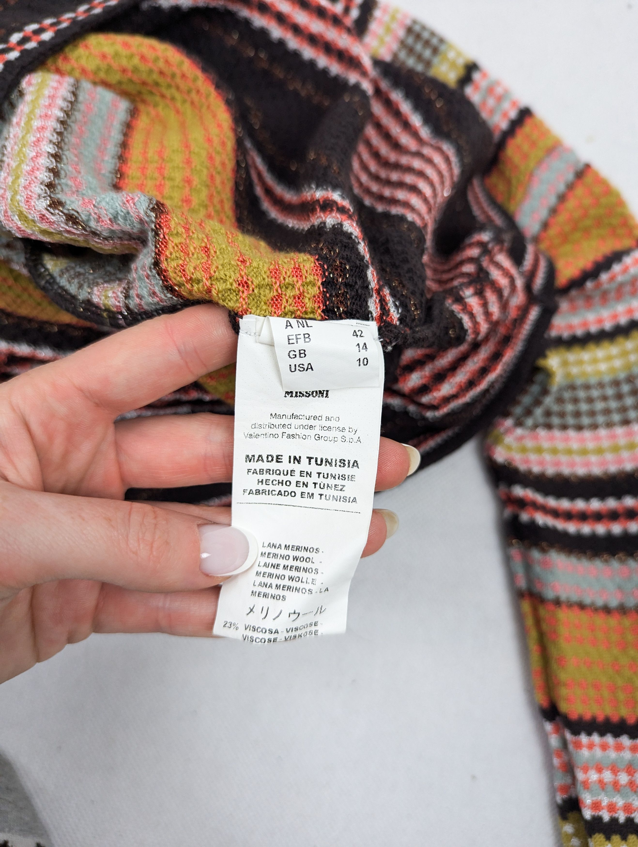 Missoni Missoni colorfull dress wool viscose Size L / US 10 / IT 46 - 7 Thumbnail