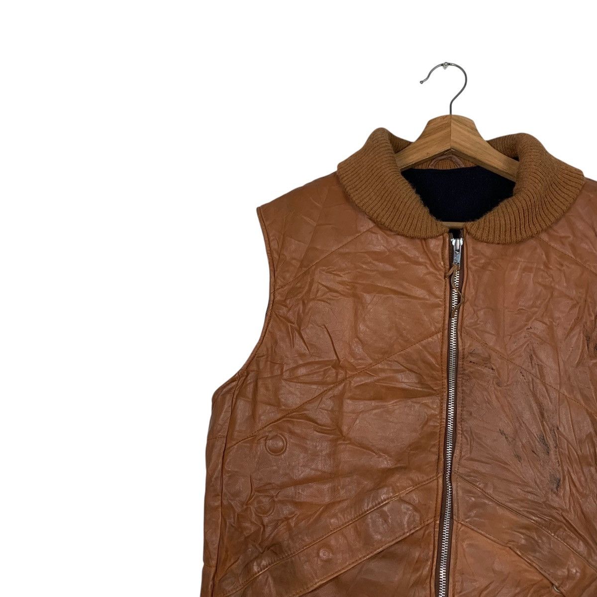 Leather 90’s CRESCO Outerwear Brown Leather Vest #2152-C95 Size US M / EU 48-50 / 2 - 6 Thumbnail