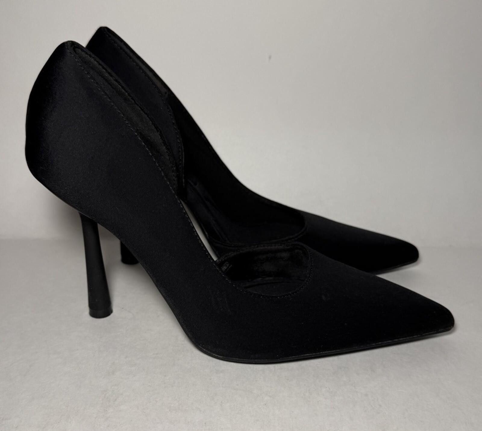 Zara ZARA D'Orsay Stiletto Pump Pointed Toe 4 inch Heels Black Size US 6.5 / IT 36.5 - 4 Thumbnail
