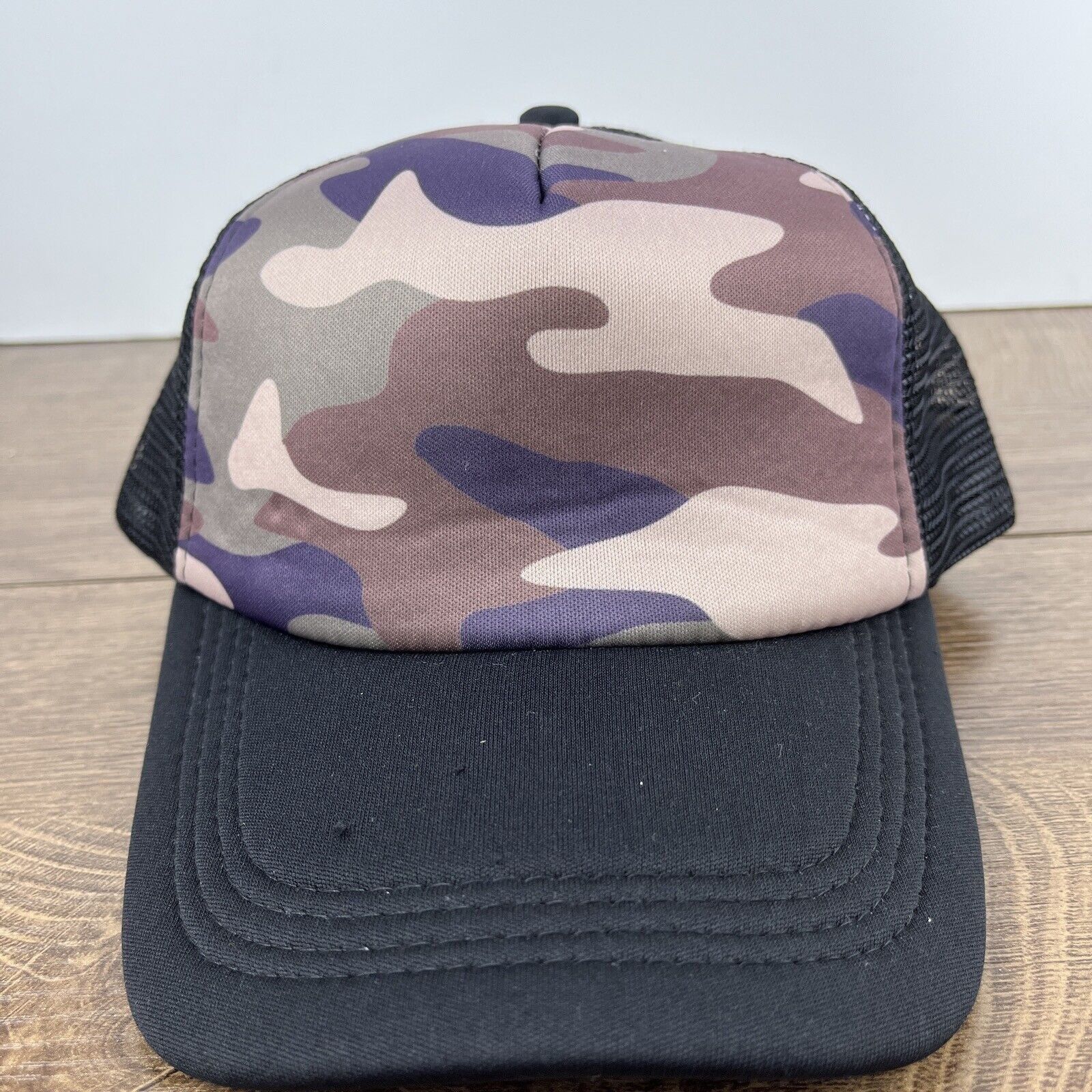 Other Camo Hat Brown Black Hat Snapback Adjustable Adult Size Blac Size ONE SIZE - 4 Thumbnail
