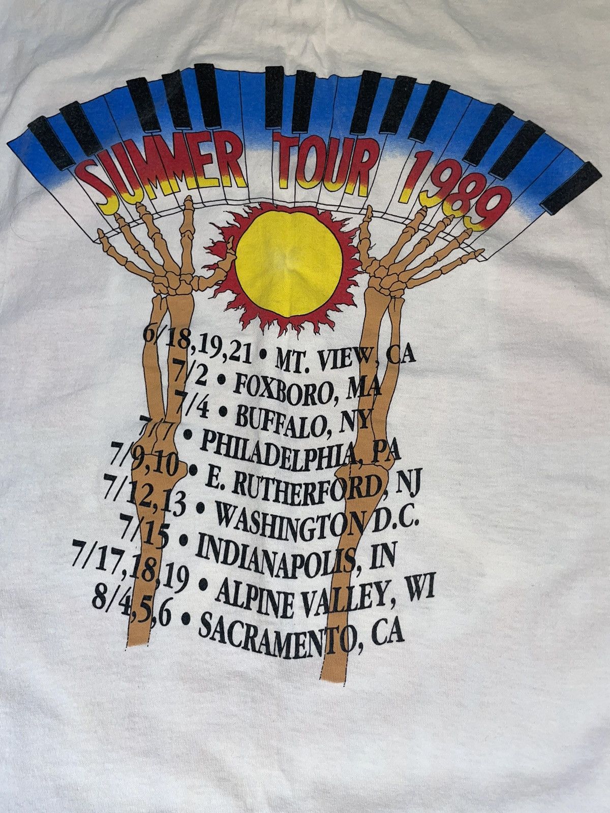 Grateful Dead VERY RARE 1989 Grateful Dead Summer Tour Tee Size US XL / EU 56 / 4 - 13 Thumbnail