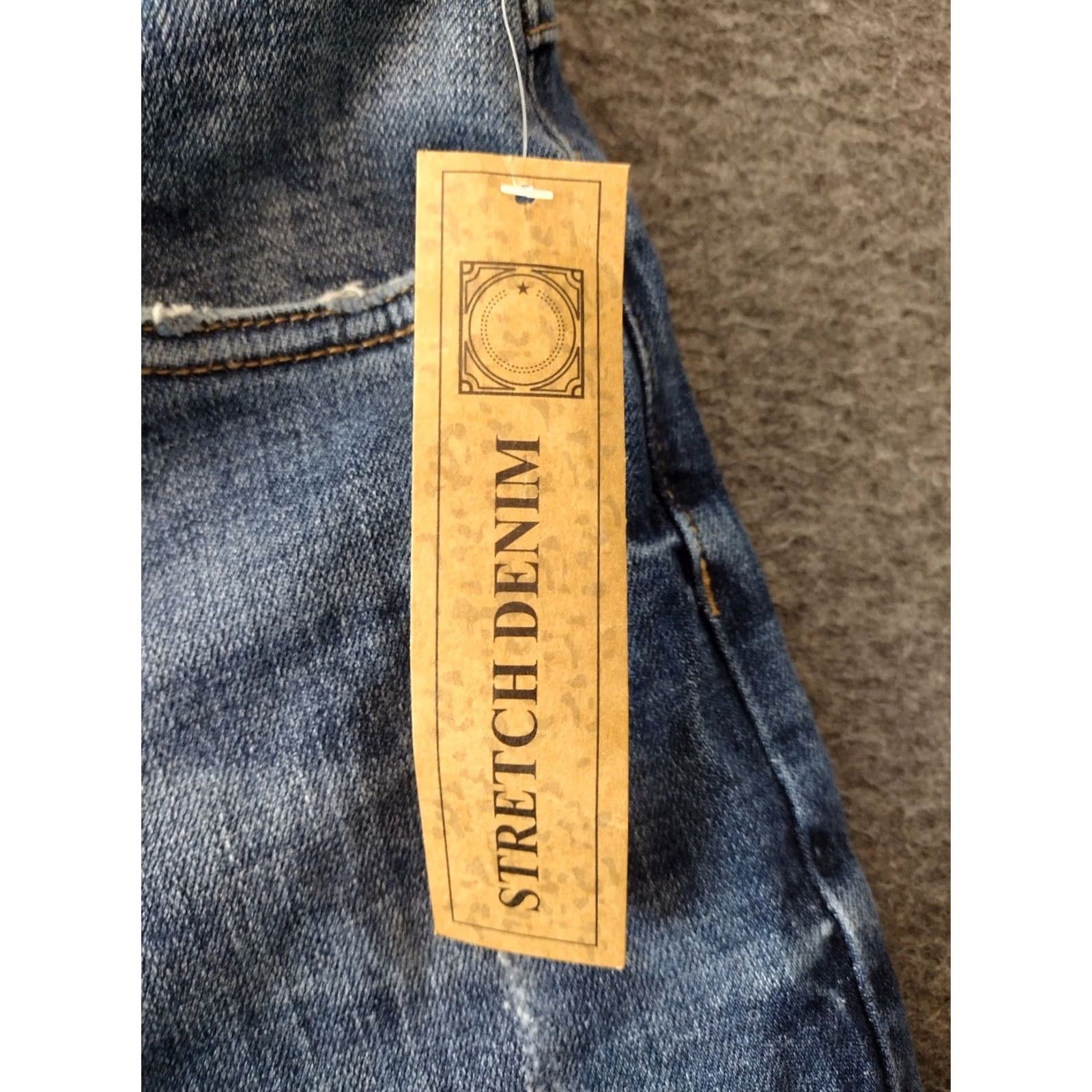 Doublet Unbranded Women's Jeans Shorts Bermuda High Rise 18 Blue Denim 3.5 Inseam 5-Pocket Cuffed Stretch Cotton Spandex Casual Beach Walking Resize Plus Size 40" / US 18 - 6 Thumbnail