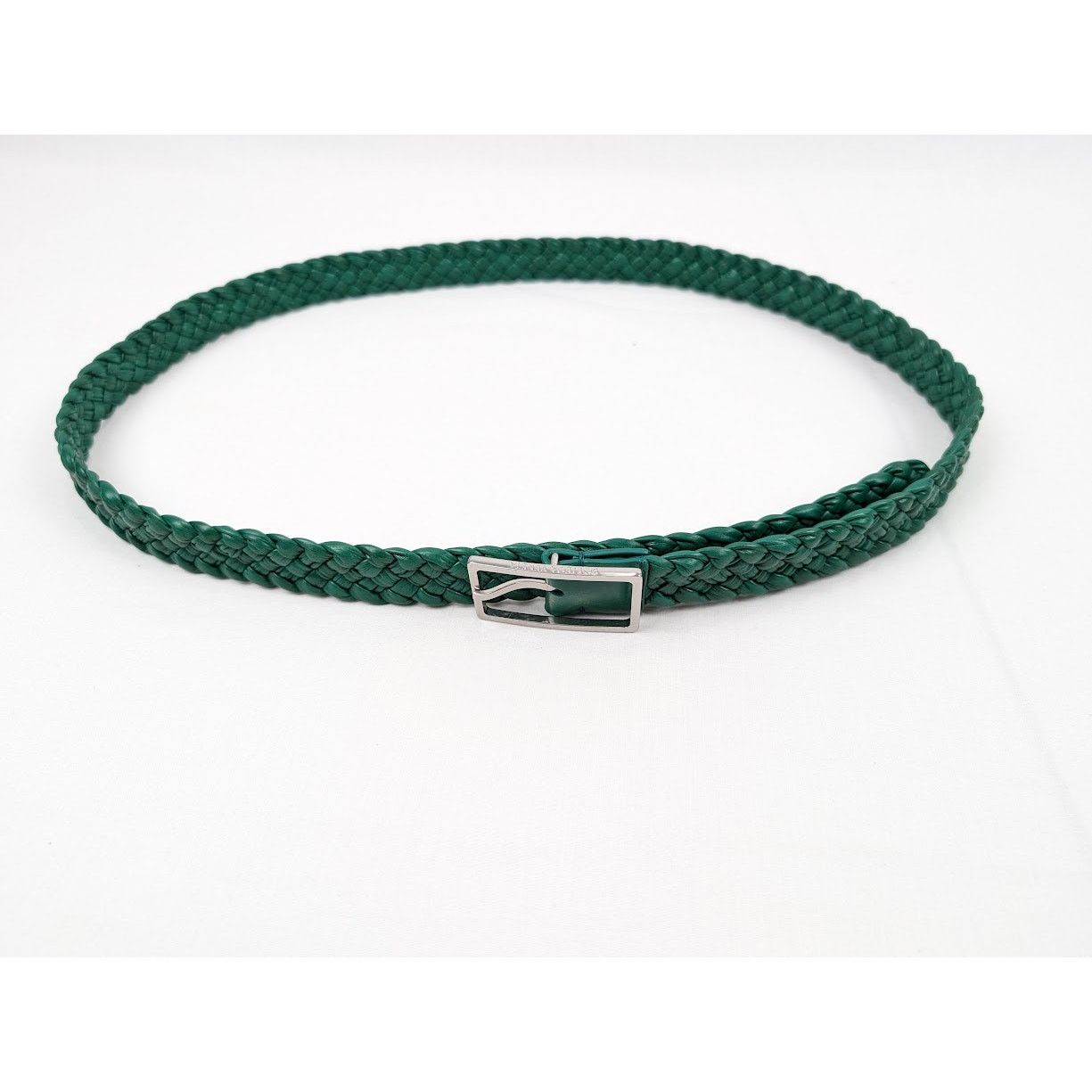 Bottega Veneta o1rshd1 Size: M/ Intreccio Paper Belt in Racing Green/Silver Size ONE SIZE - 13 Thumbnail