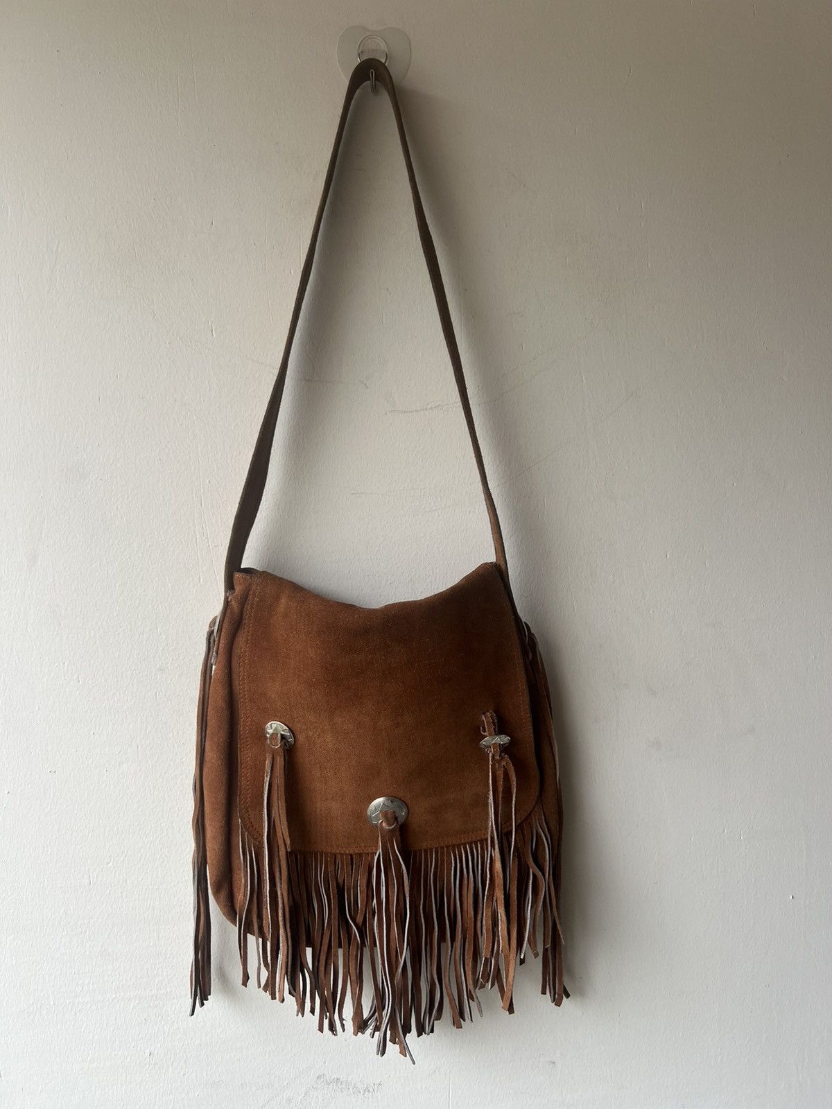 KMRii Vintage Unknown Japan Suede Leather Native Fringe Bag Size ONE SIZE - 15 Thumbnail