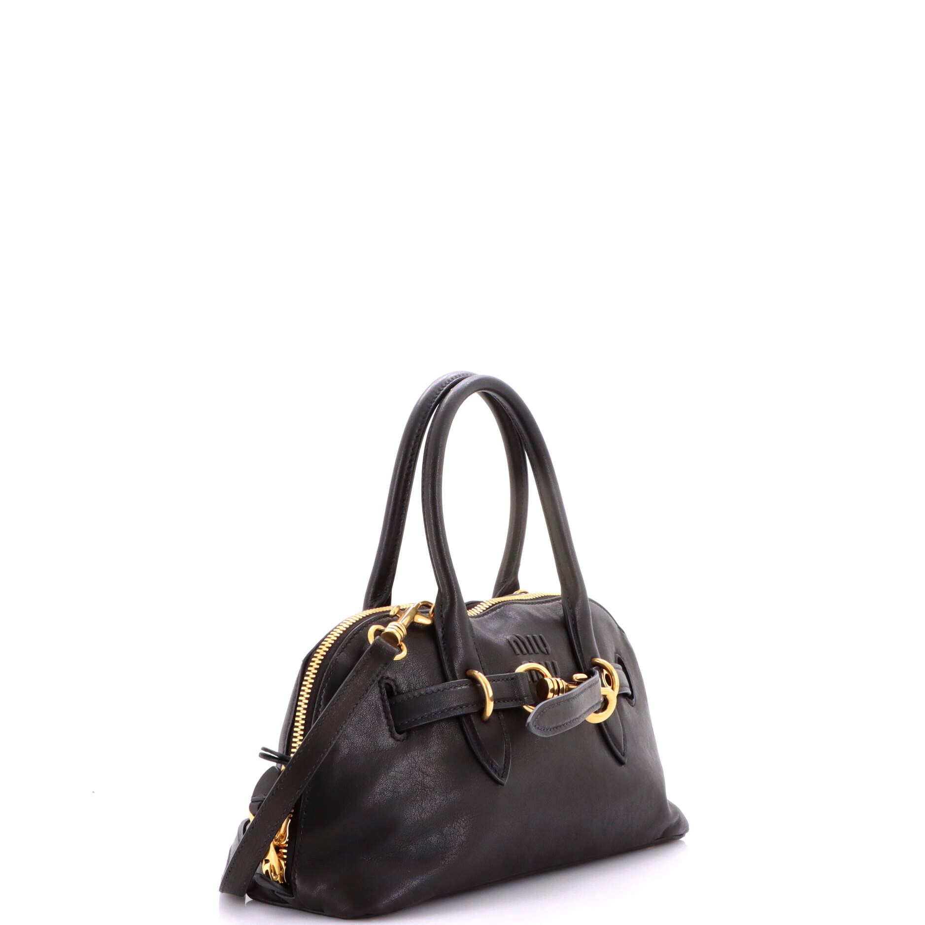 Miu Miu Aventure Top Handle Bag Leather Regular Size ONE SIZE - 1 Thumbnail
