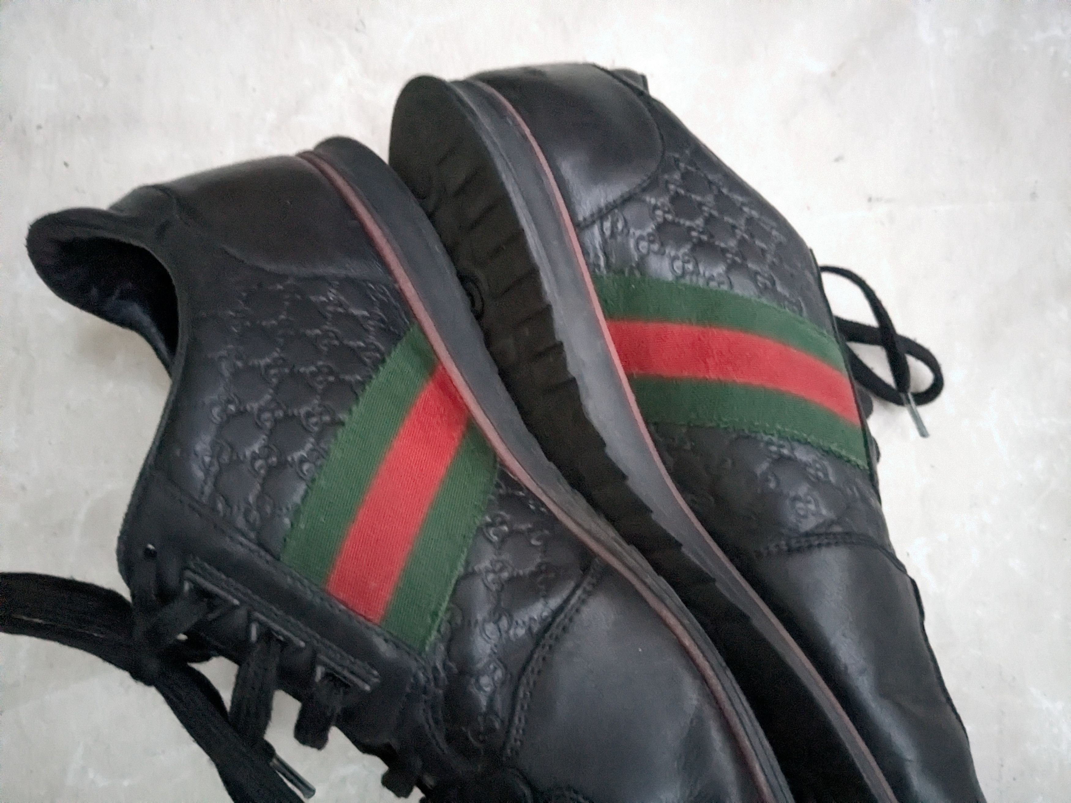 Gucci Gucci Monogram Sneakers Black 11 Low Tops Logo GG Size US 11 / EU 44 - 12 Thumbnail