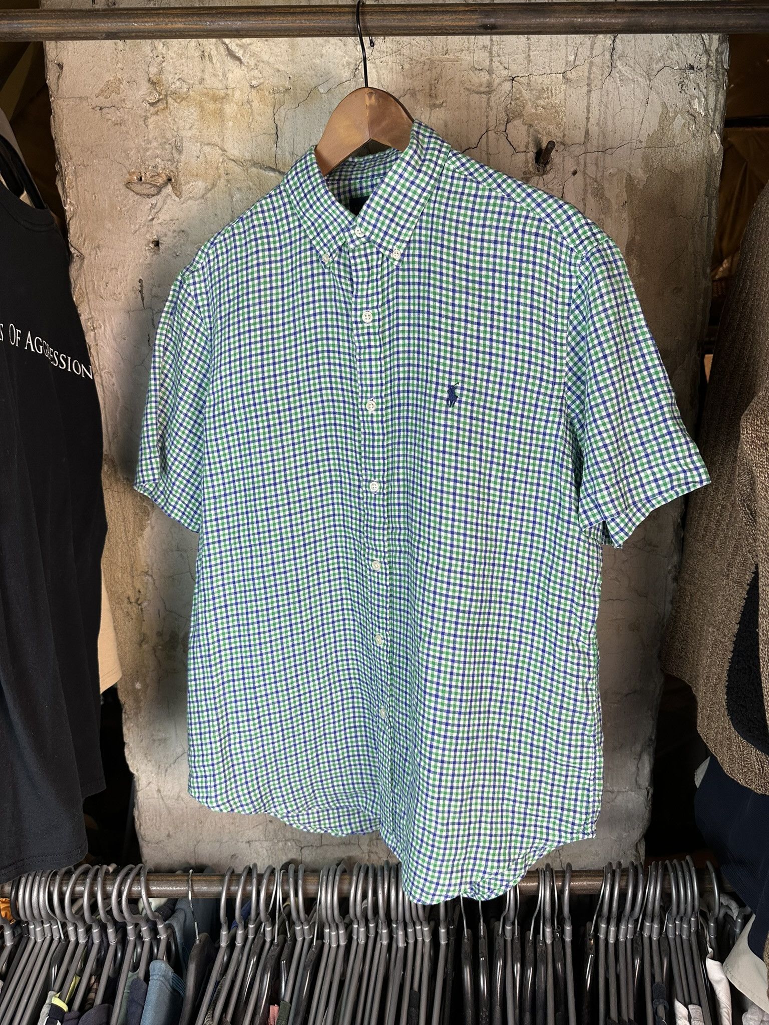 Ralph Lauren Ralph Lauren Linen Checked Button Up Shirt Size US L / EU 52-54 / 3 - 1 Thumbnail