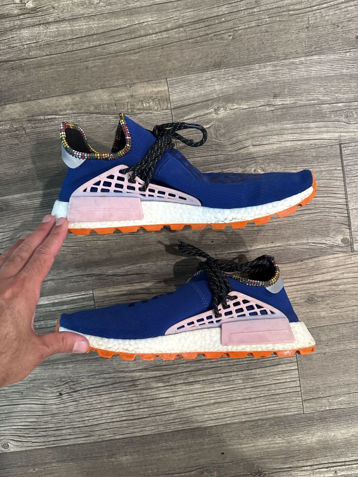 Adidas × Pharrell ADIDAS x PHARRELL WILLIAMS NMD hu 12.5M Size US 12.5 / EU 45-46 - 2 Thumbnail