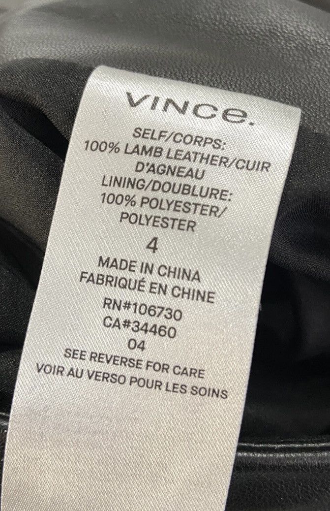 Vince Vince Black Lamb Leather Cropped Wide Pants - Size US 4 Size 27" / US 4 / IT 40 - 5 Thumbnail