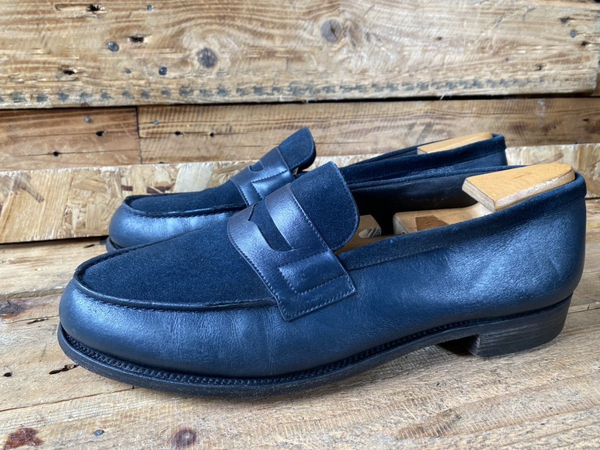 J.M. Weston J.M.Weston 180 blue suede penny loafers sz uk 9E US 10 Size US 9.5 / EU 42-43 - 5 Thumbnail