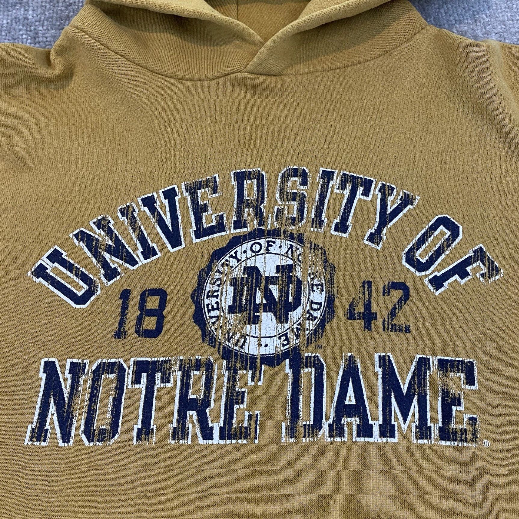 Russell Athletic NOTRE DAME Sweatshirt Mens Large Brown Russell Athletics Hoodie Jacket Irish Y2K Size US L / EU 52-54 / 3 - 2 Thumbnail
